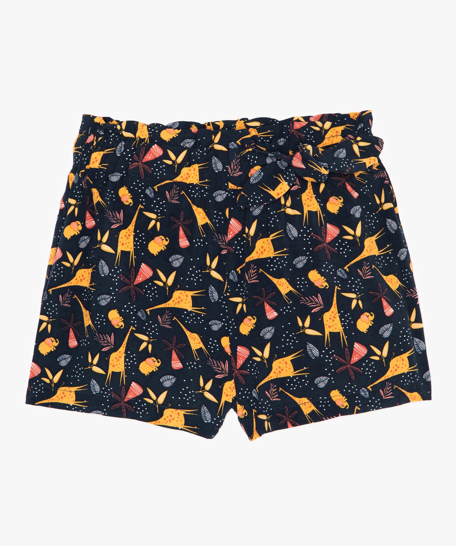 Short Bebe Fille Imprime A Taille Elastique Gemo