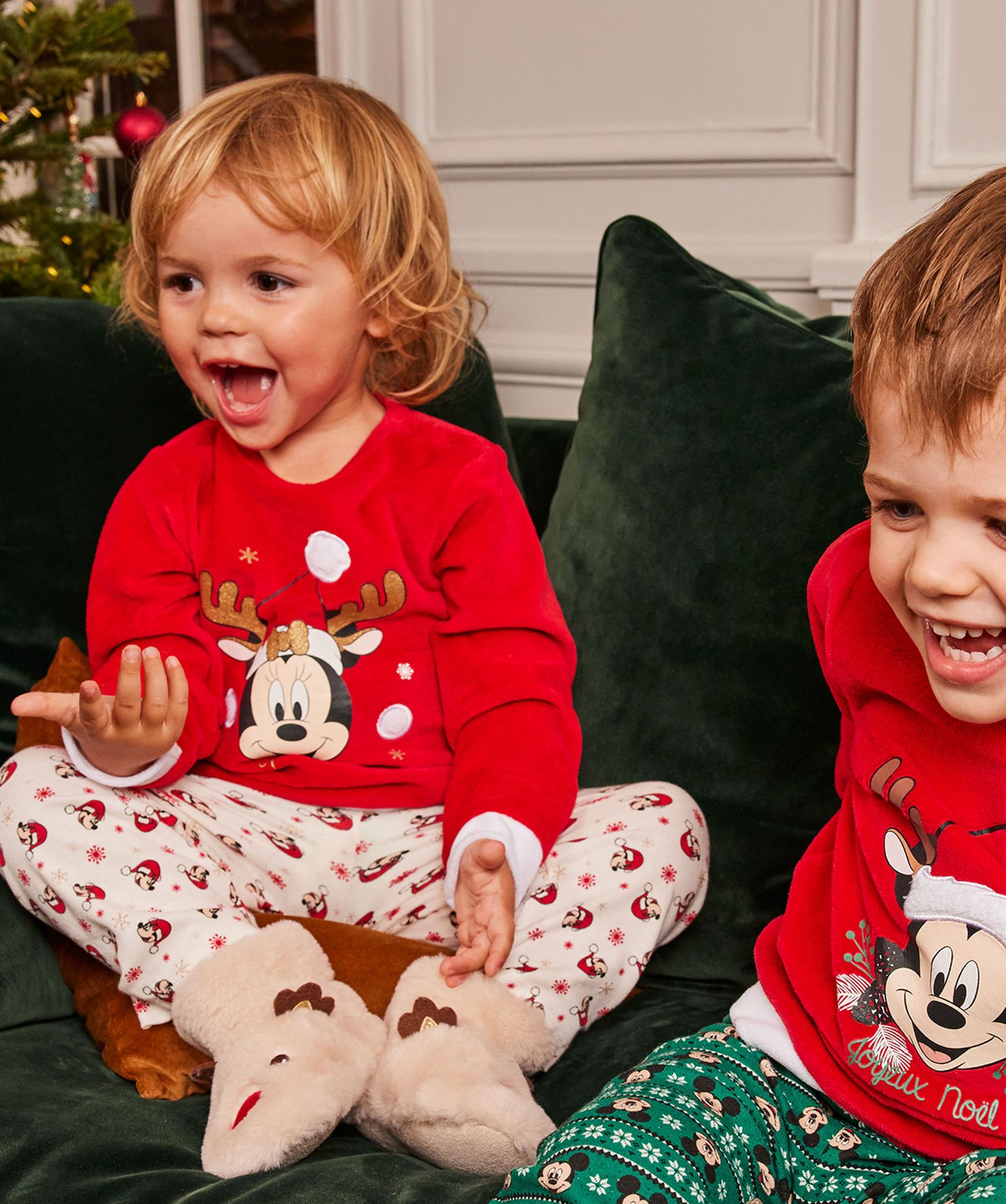 Pyjama 2 pièces spécial Noël avec motif Minnie bébé fille - Disney Baby - 12M - rouge - DISNEY BABY