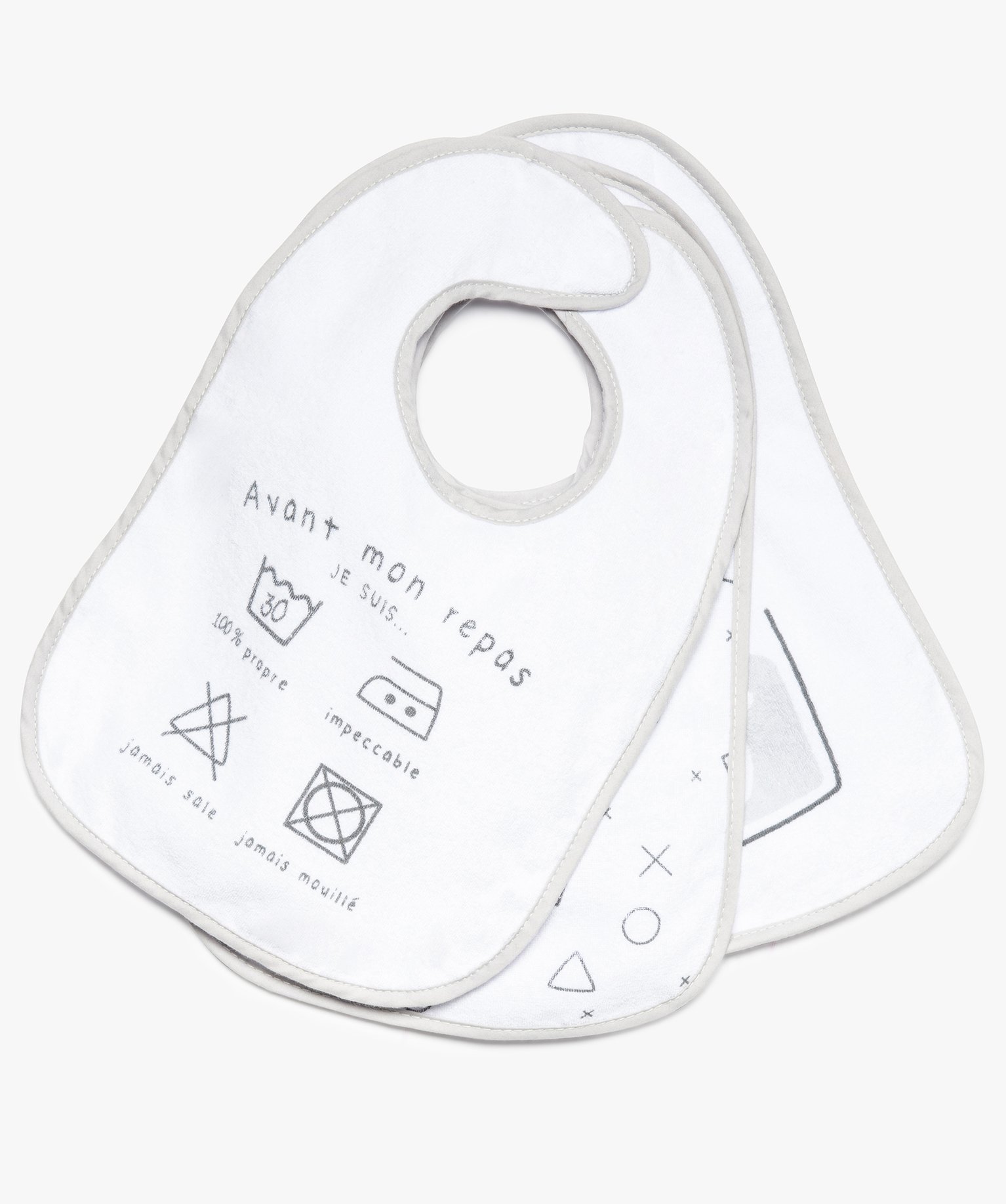 Bavoir Bebe Avec Doublure Pvc Et Fermeture Scratch Gemo