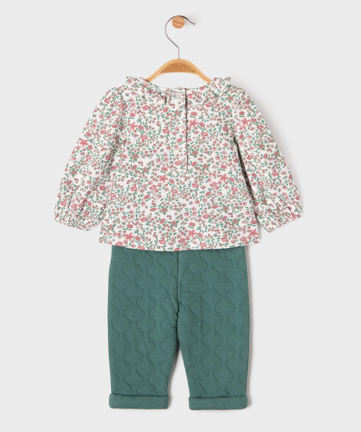 Ensemble Vêtement Bébé Fille 2 Pièces - Haut Manches Longues Et Pantalon, Style Fête Thanksgiving Ou Noël - Taille Tout-petit