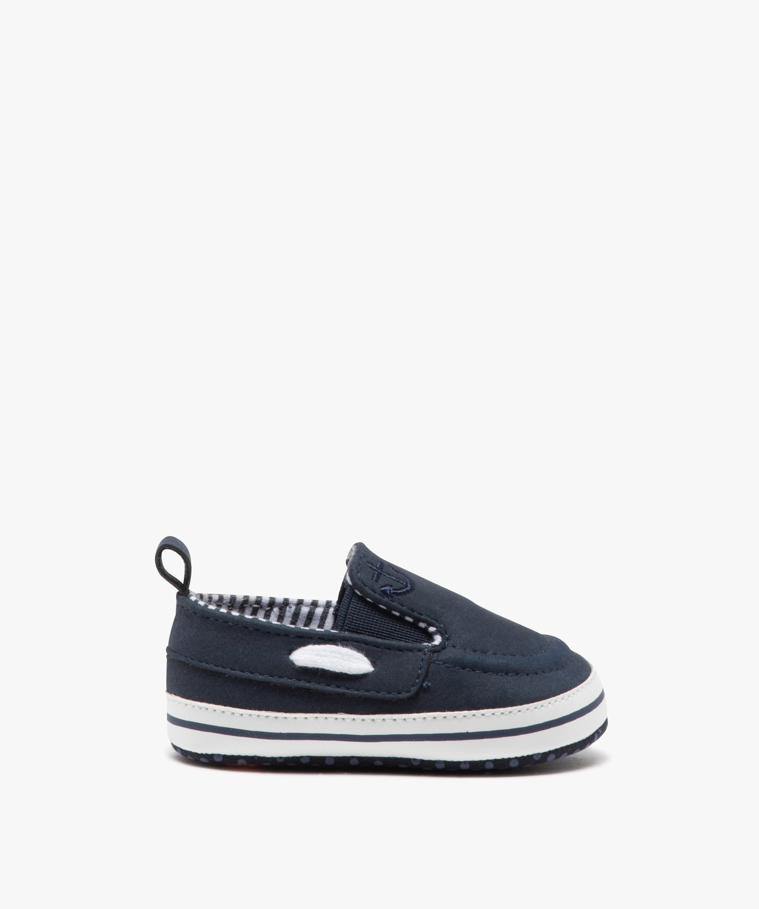 Chaussures premiers pas bébé garçon unies style slippers - 0/3M - marine - GEMO