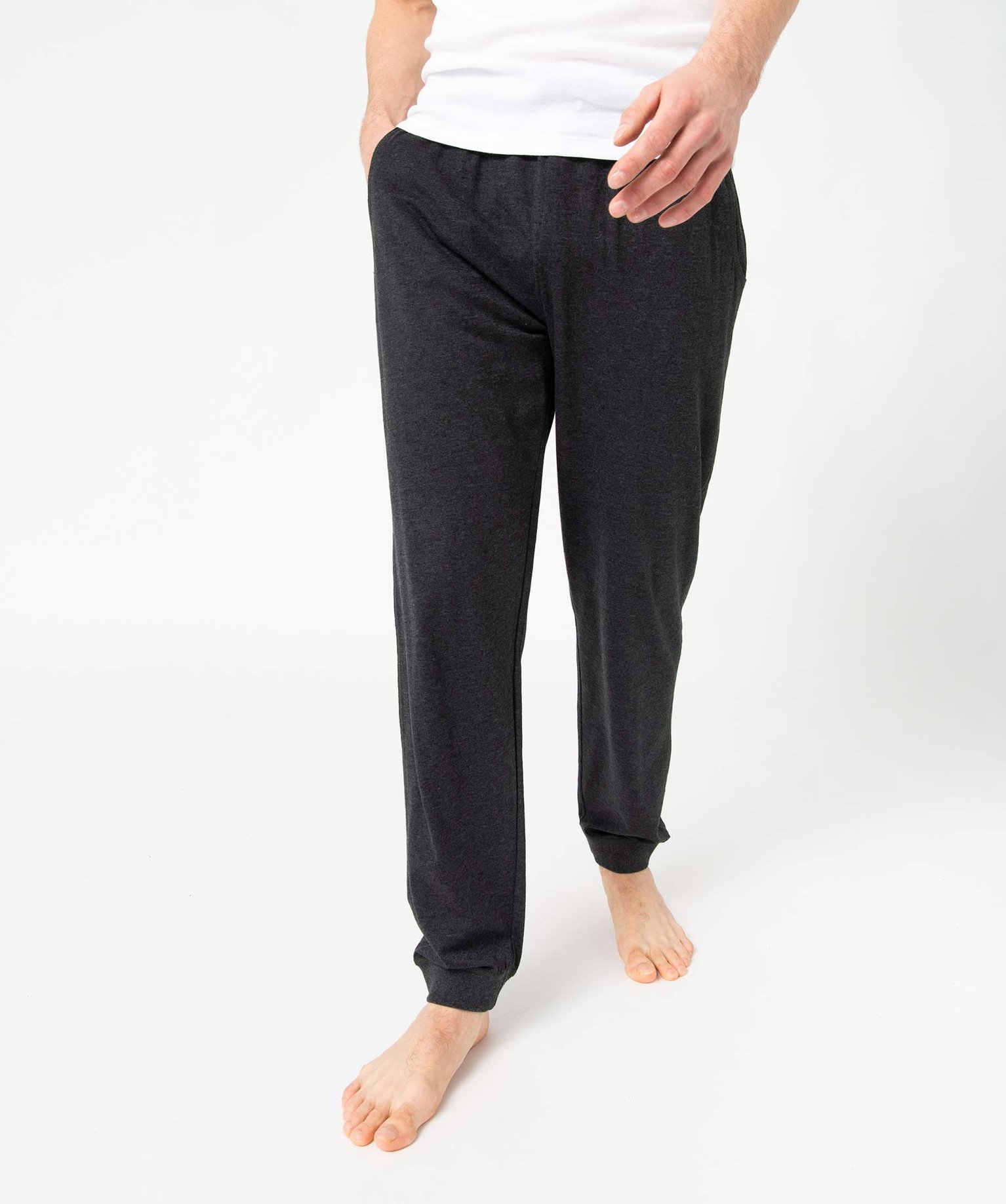 pantalon de pyjama en jersey à taille élastique homme