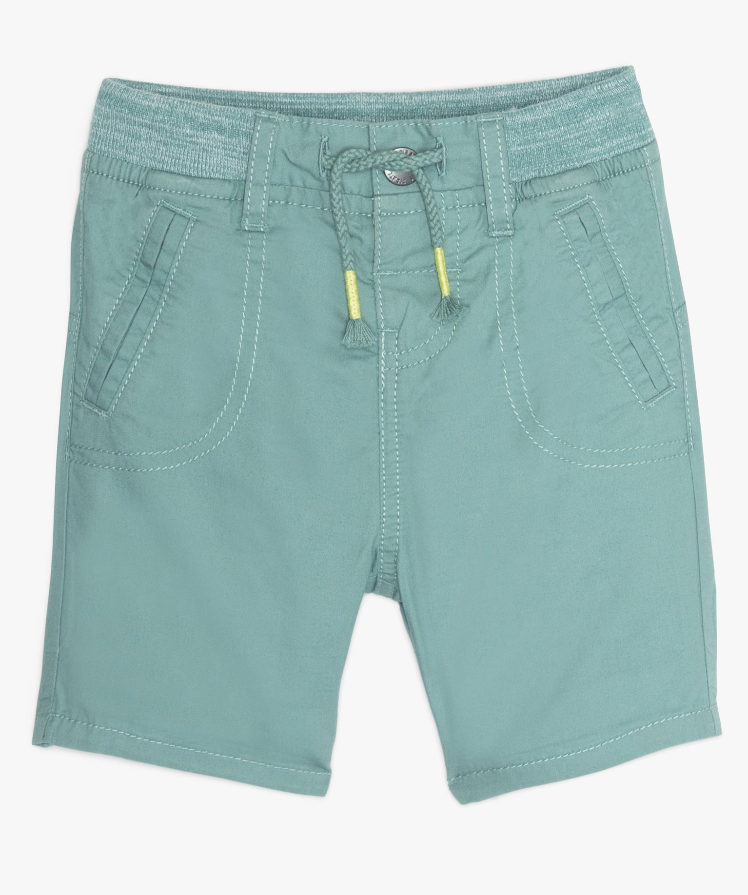 Short Bebe Garcon En Toile Avec Ceinture En Bord Cote Gemo