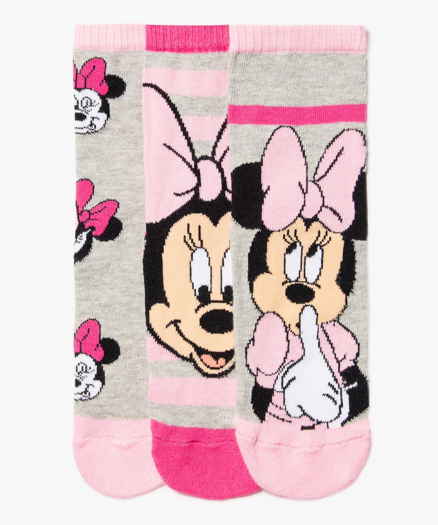 Chaussettes fille à motifs Mickey et Minnie (lot de 3) - Disney