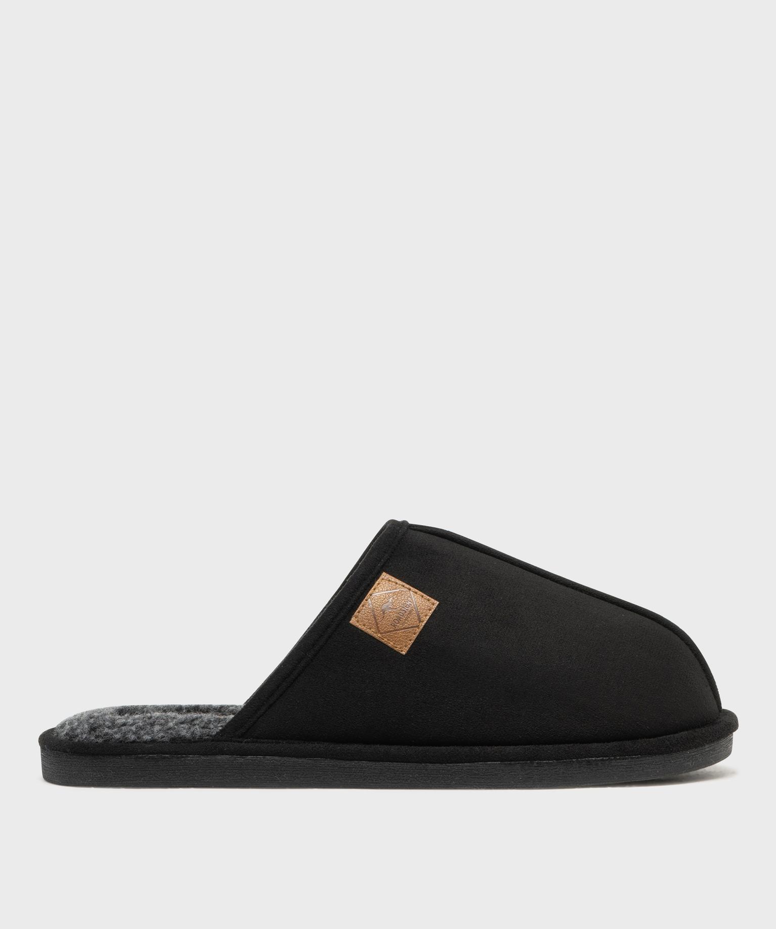 Chaussons mules fourrés homme - Roadsign - 46 - noir standard - ROADSIGN D