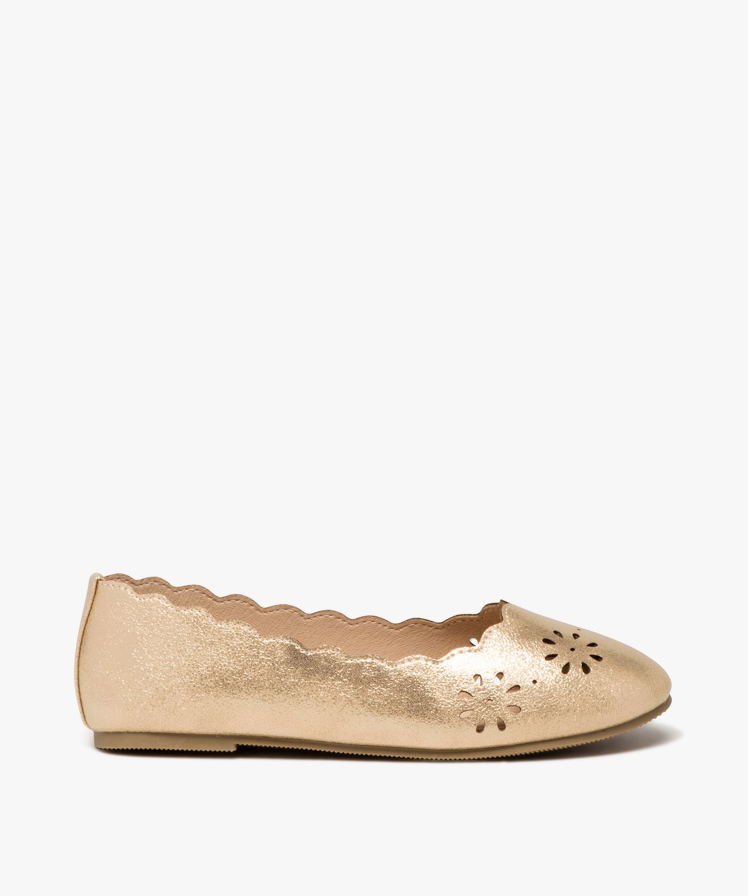 Ballerines fille unies avec dessus à motifs ajourés - 33 - or - LOVELY WINGS
