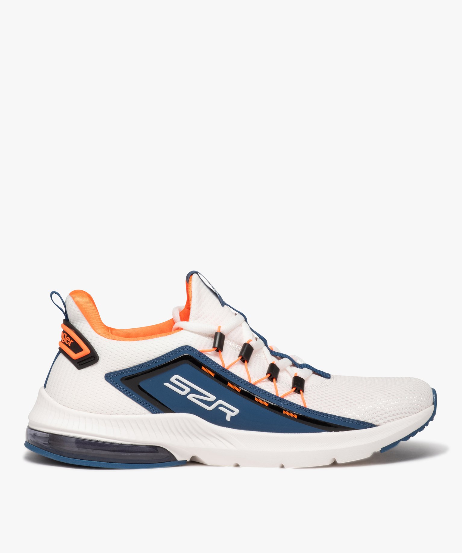 Baskets homme en mesh style running avec semelle à bulle d'air - Slazenger - 45 - blanc - SLAZENGER