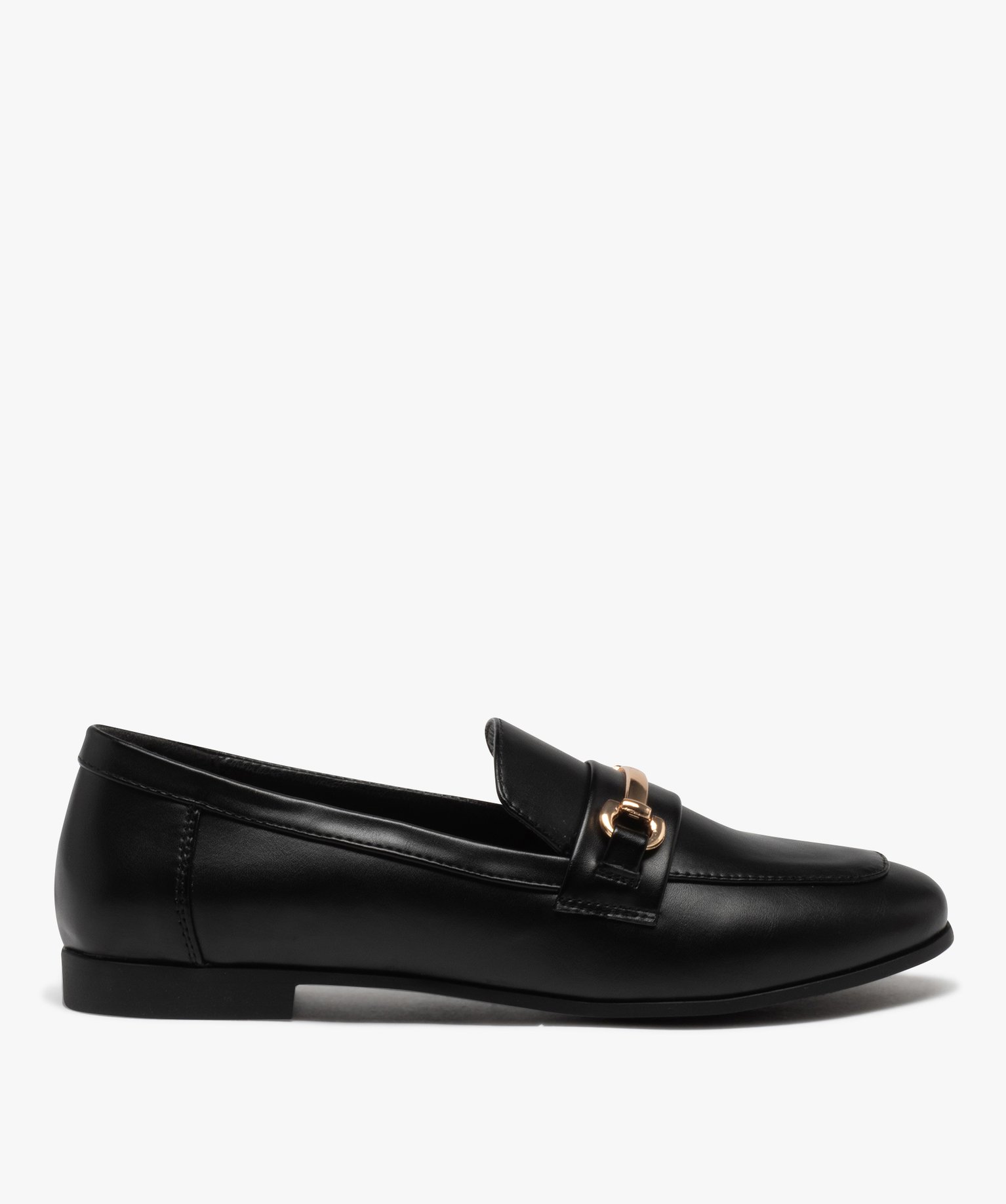 Mocassins femme unis à bijou style classique - 41 - noir - GEMO