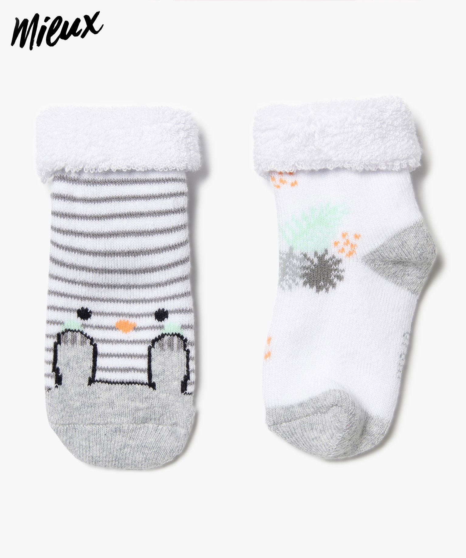 Chaussettes Bebe Garcon Avec Interieur Bouclette Lot De 2 Gemo