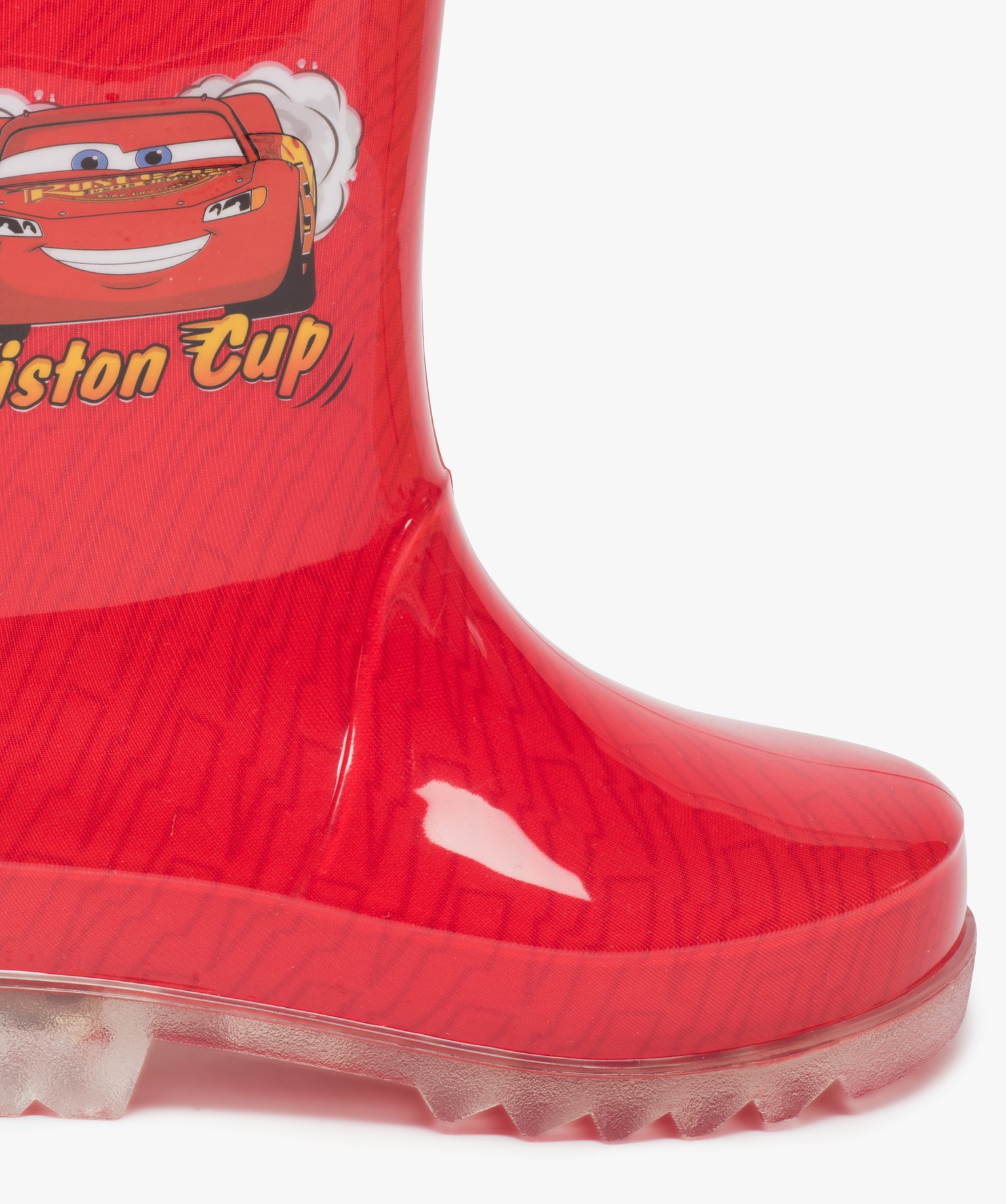 Bottes de pluie garcon avec motif sur la tige Cars rouge GEMO