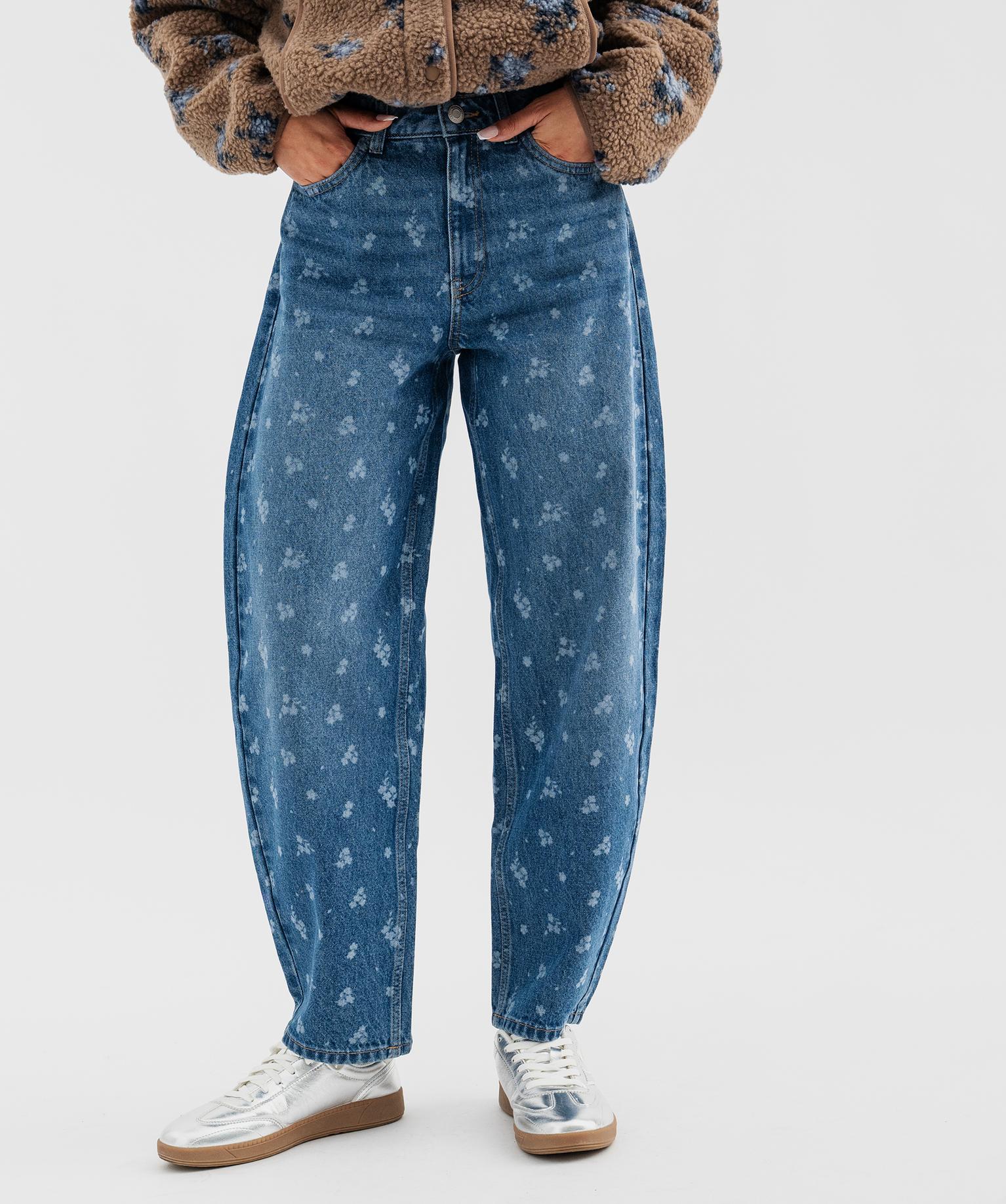 Jean barrel taille haute femme - 38-40/M - bleu standard - GEMO