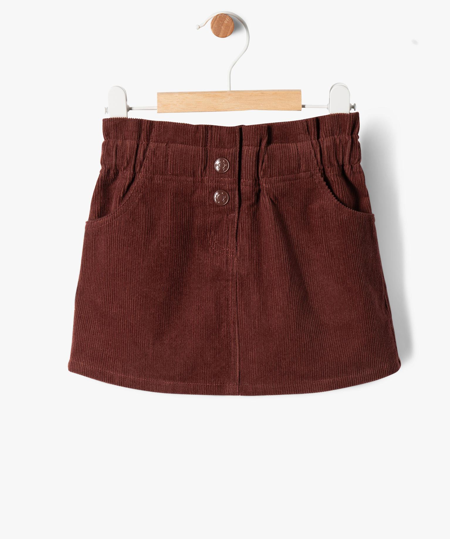Ensemble Nouveau-né Fille 3 Pièces - Jupe Velours Côtelé + Barboteuse Manches Longues + Bandeau, Automne-hiver