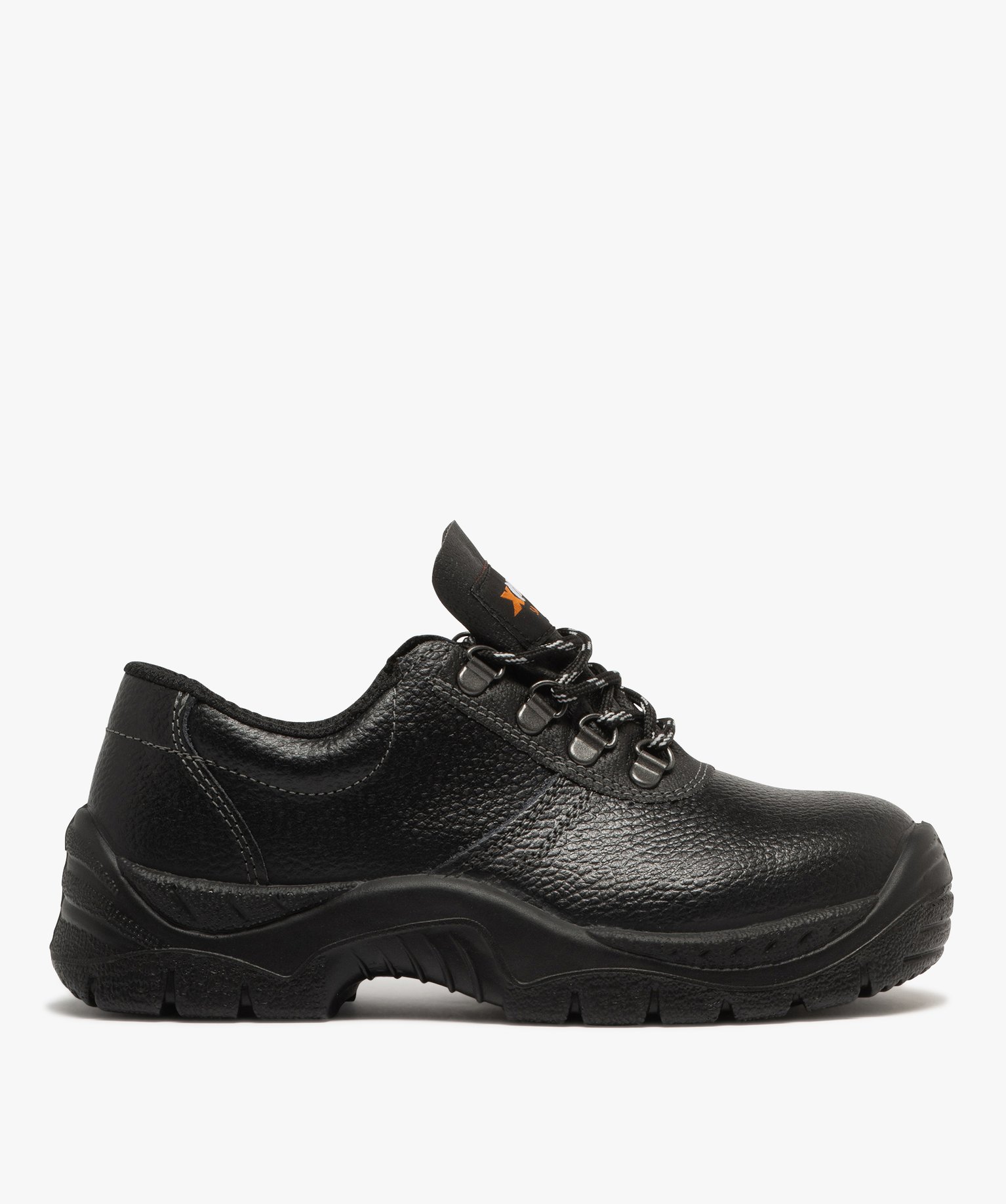 Chaussures de sécurité homme low-cut dessus en cuir grainé - 45 - noir - GEMO