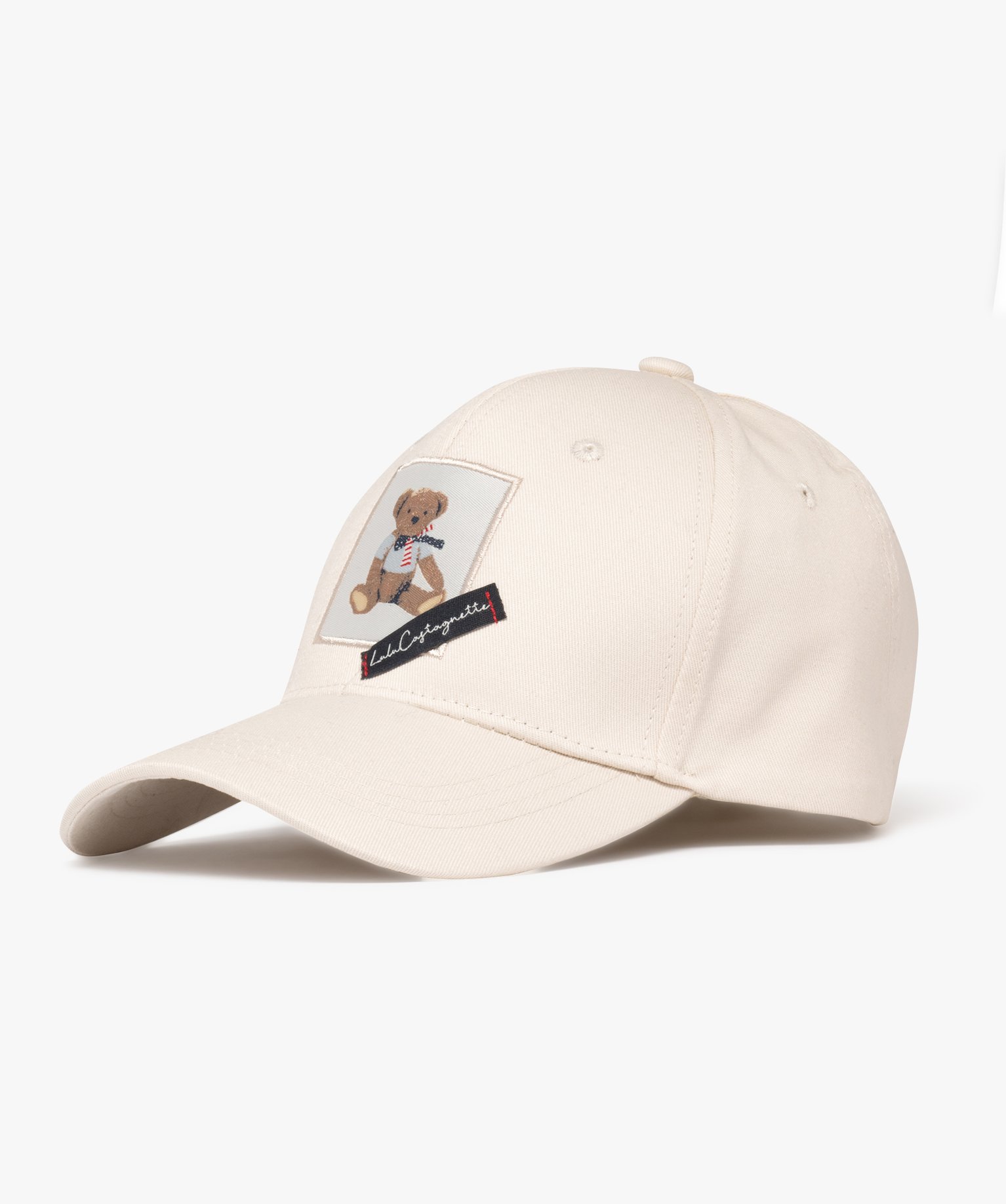 Casquette avec motif nounours brodé femme - LuluCastagnette - 56 - beige standard - LULUCASTAGNETTE