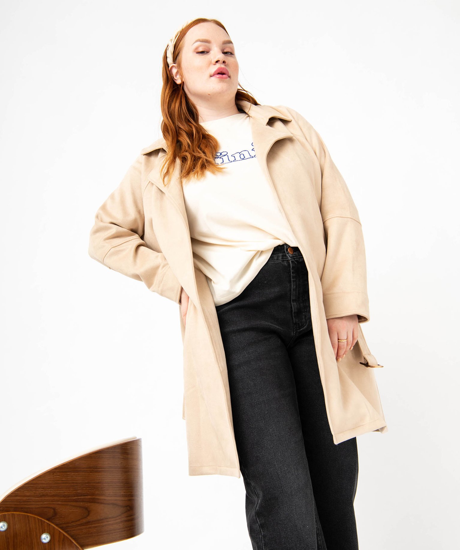 Manteau Long Femme Avec Ceinture - Trench Élégant Coupe-Vent - Longueur Genou Pour Automne/Hiver
