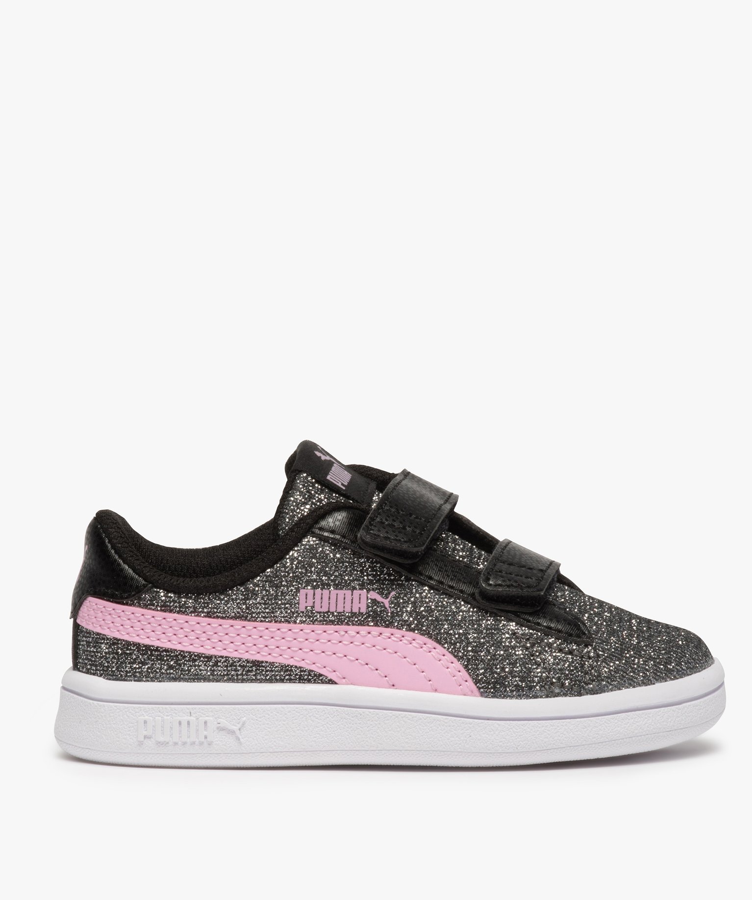 Tennis bebe fille a paillettes fermeture scratch Puma