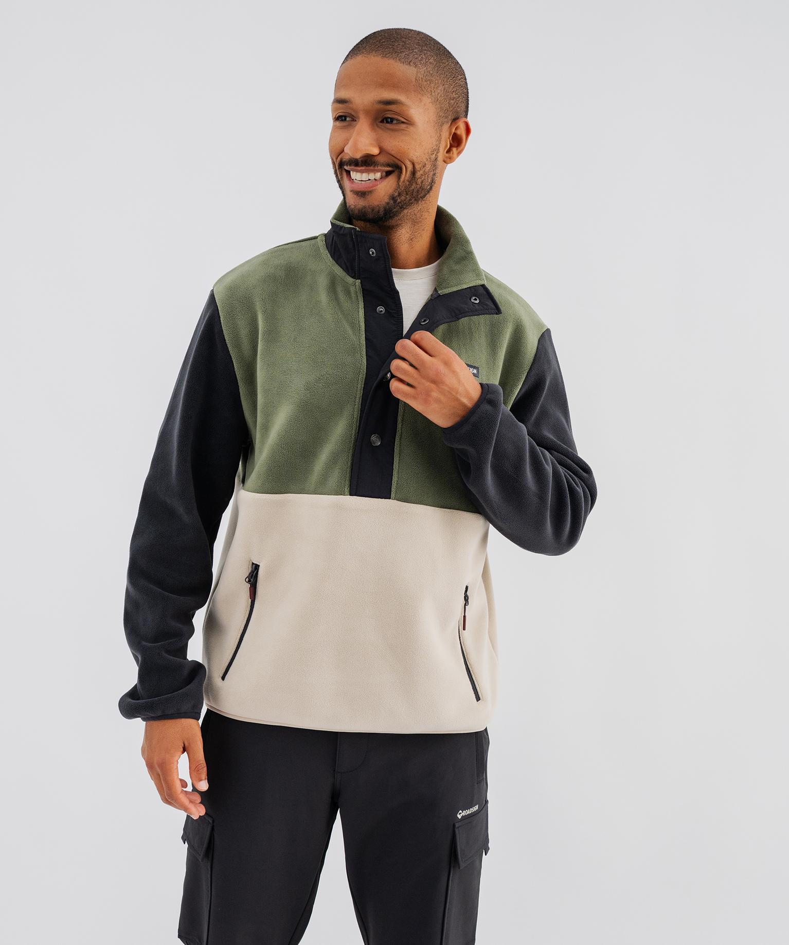Sweat tricolore chaud avec col pressionné homme - Roadsign - 50-52/XXL - gris fonce - ROADSIGN D
