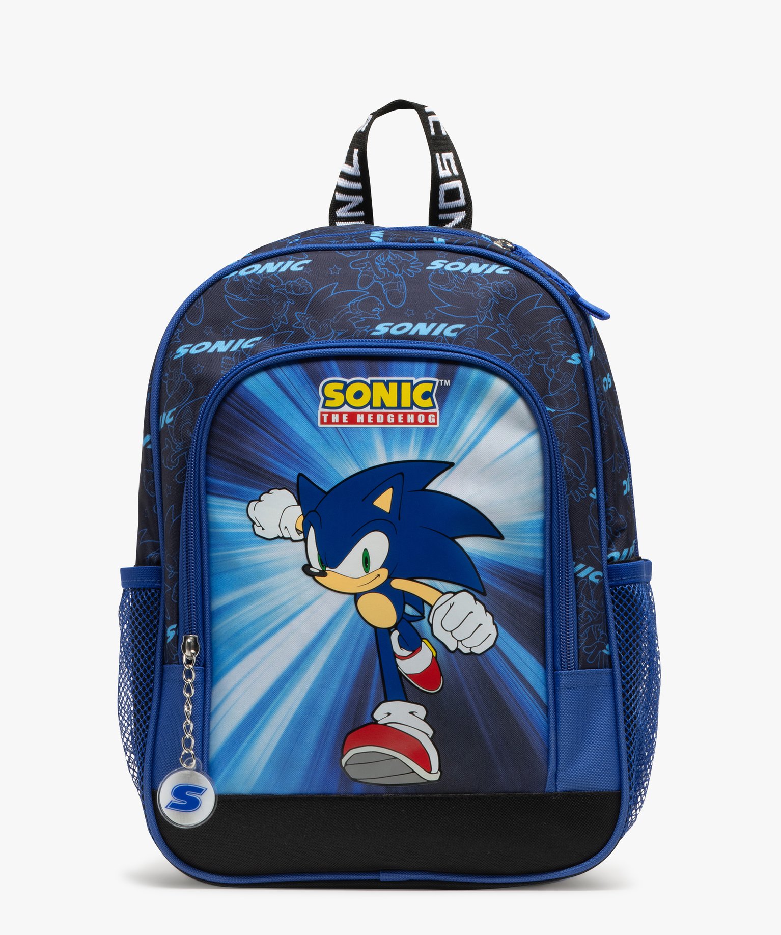 Sac à dos multipoche imprimé enfant - Sonic - TU - bleu - SONIC
