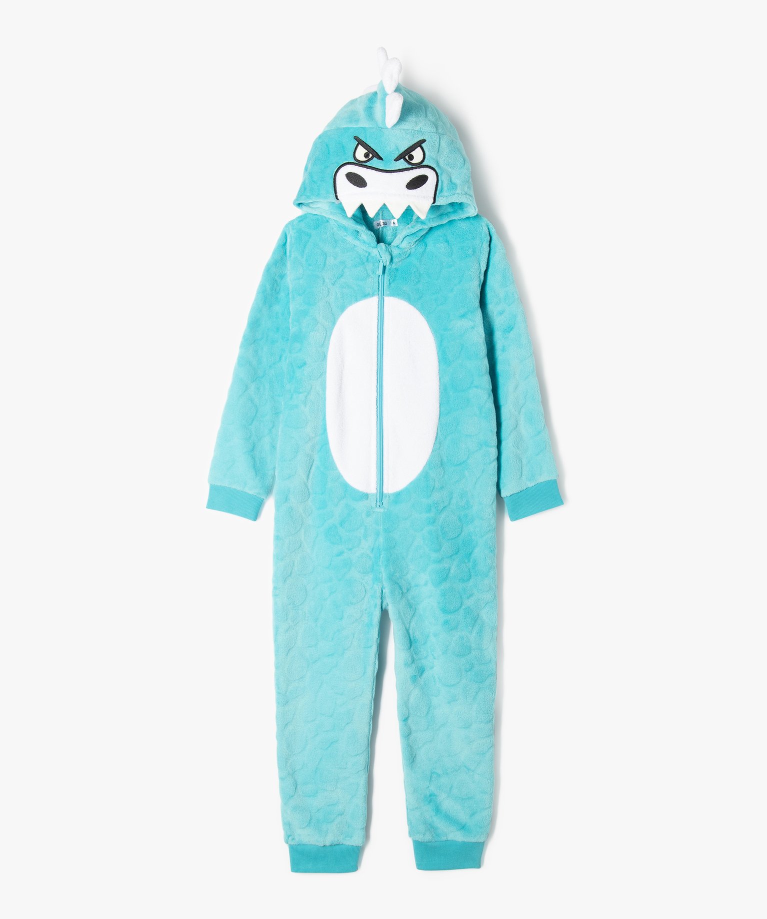 Combinaison d’intérieur en velours avec motif dragon enfant - 6 - bleu - GEMO