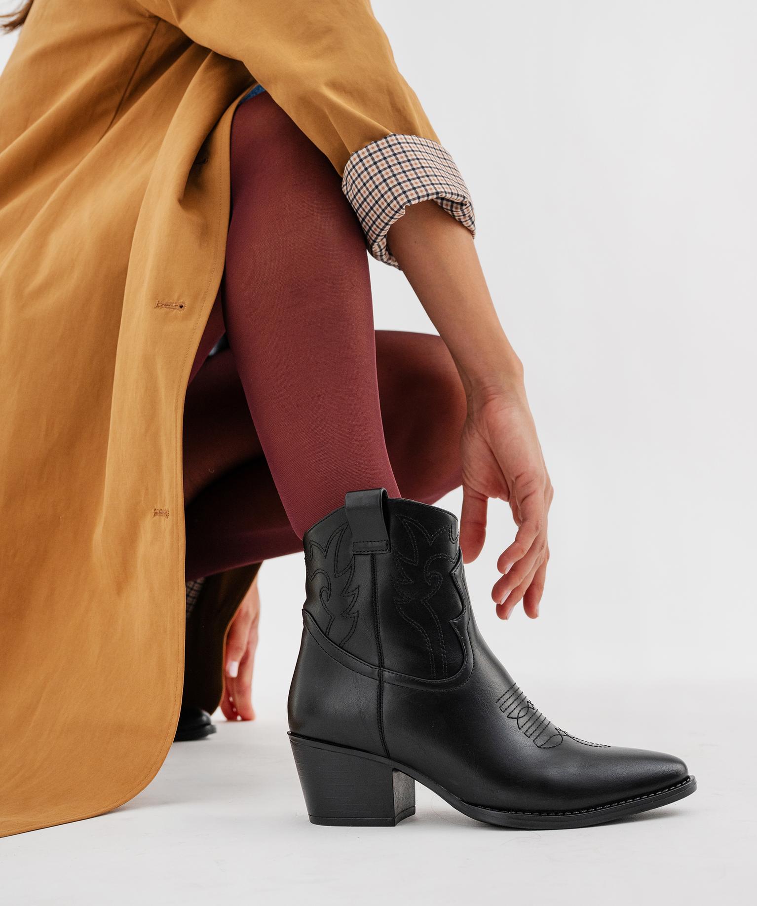 Boots santiags avec dessus brodé femme - Follow Me - FOLLOW ME Boots santiags avec dessus brodé femme - Follow Me - FOLLOW ME