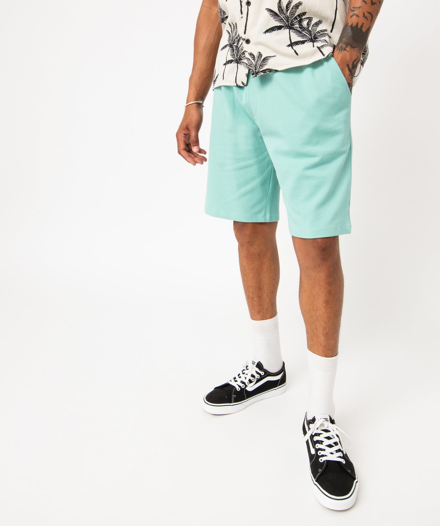Bermuda homme en coton coupe droite - XS - bleu - GEMO
