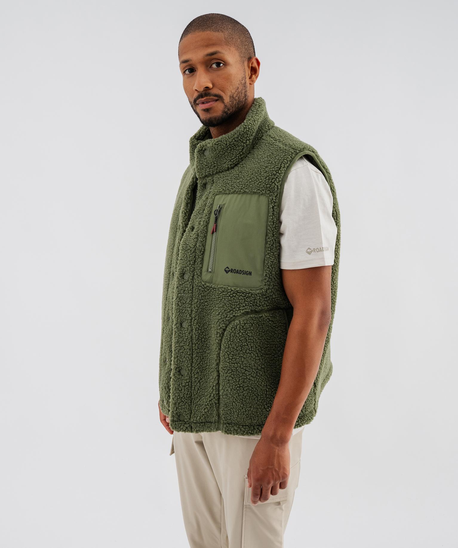 Doudoune sans manches réversible homme - Roadsign - 38-40/M - kaki standard - ROADSIGN D