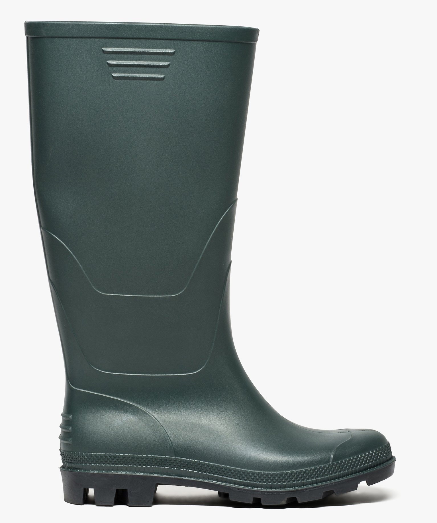 Bottes de pluie a semelle crantee kaki GEMO