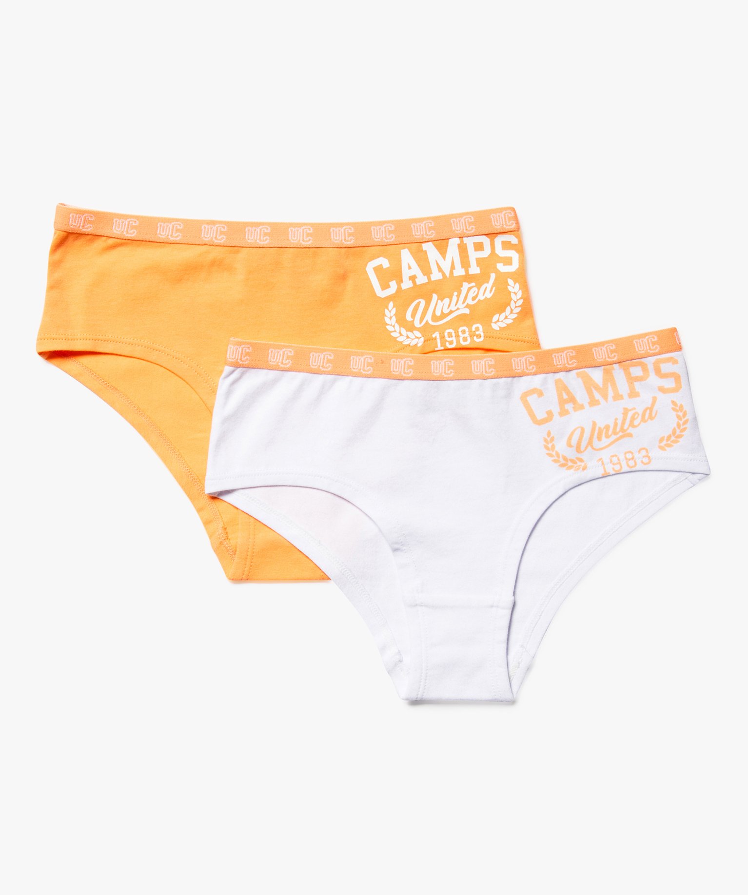 Shorties en coton stretch avec inscription fille (lot de 3) - Camps United - CAMPS