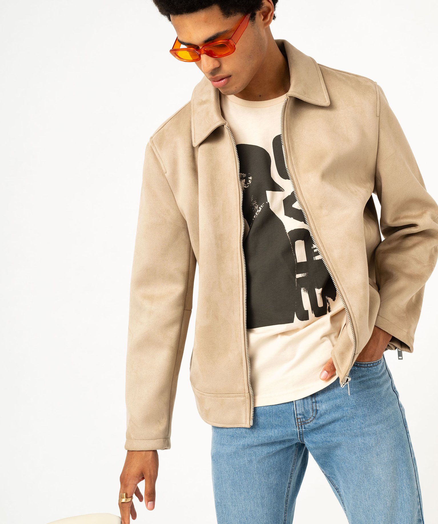 Tee-shirt manches courtes imprimé homme - 2Pac - S - beige - 2PAC