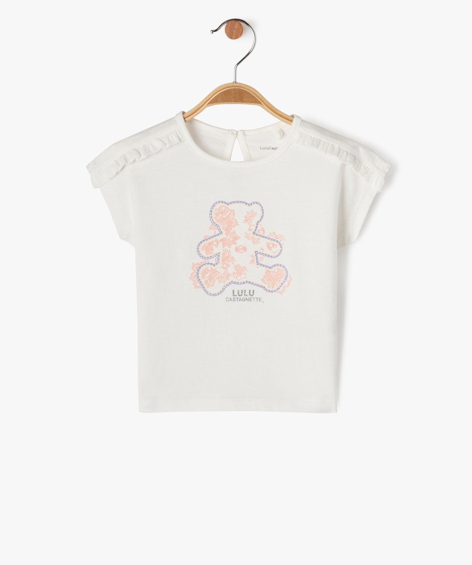 Tee-shirt manches courtes coupe loose à motif bébé fille - LuluCastagnette - LULUCASTAGNETTE