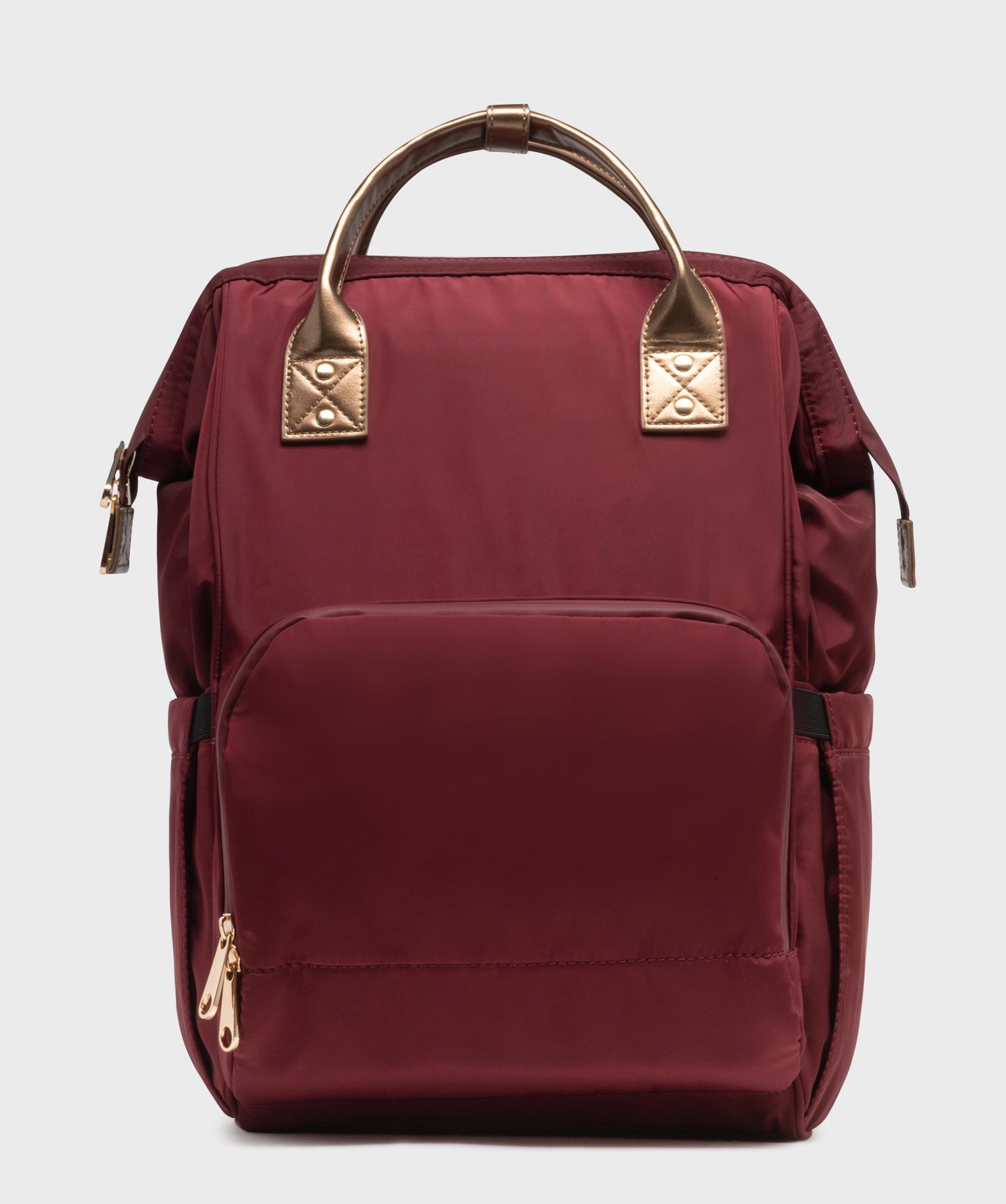 Sac à dos spécial ordinateur avec touches métallisées femme - TU - rouge fonce - GEMO
