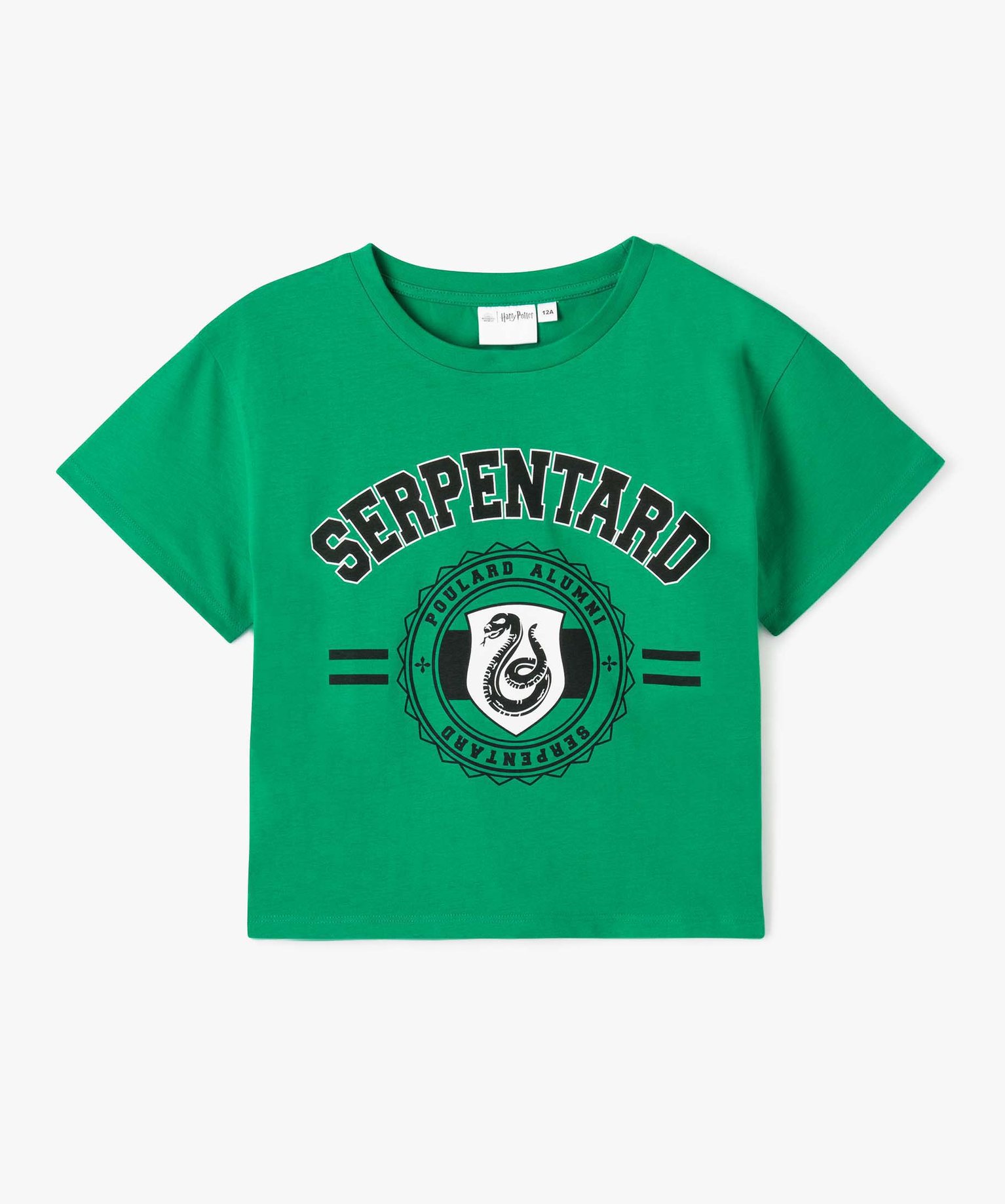 Tee-shirt fille coupe courte avec motif Serpentard - Harry Potter - 14 - vert - HARRY POTTER