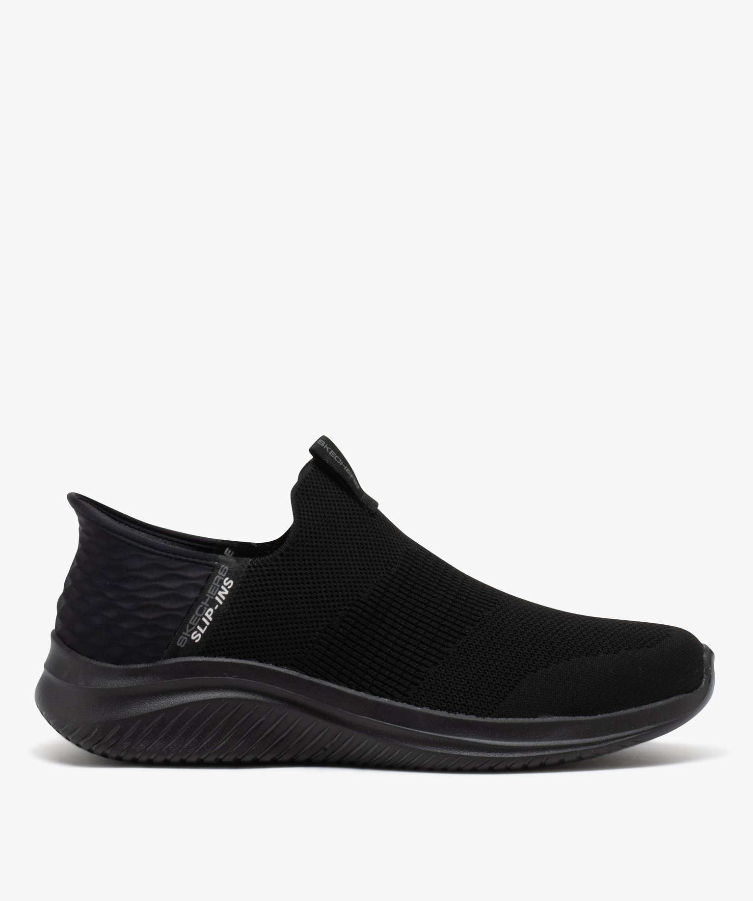 Baskets homme unies en maille sans lacets - Skechers - 42 - noir - SKECHERS