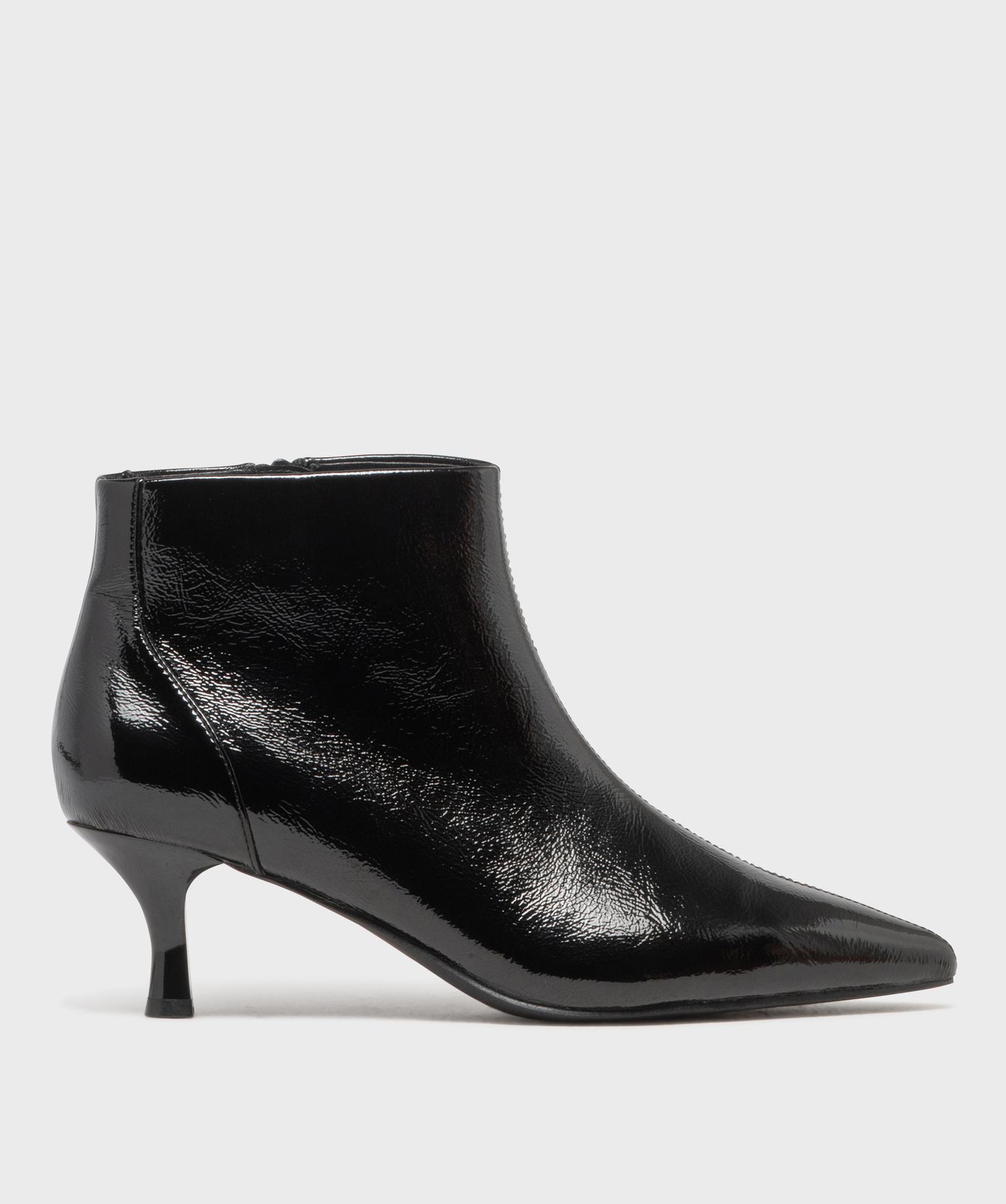 Bottines vernies à bout pointu et talon fin femme - Follow Me - 38 - noir standard - FOLLOW ME
