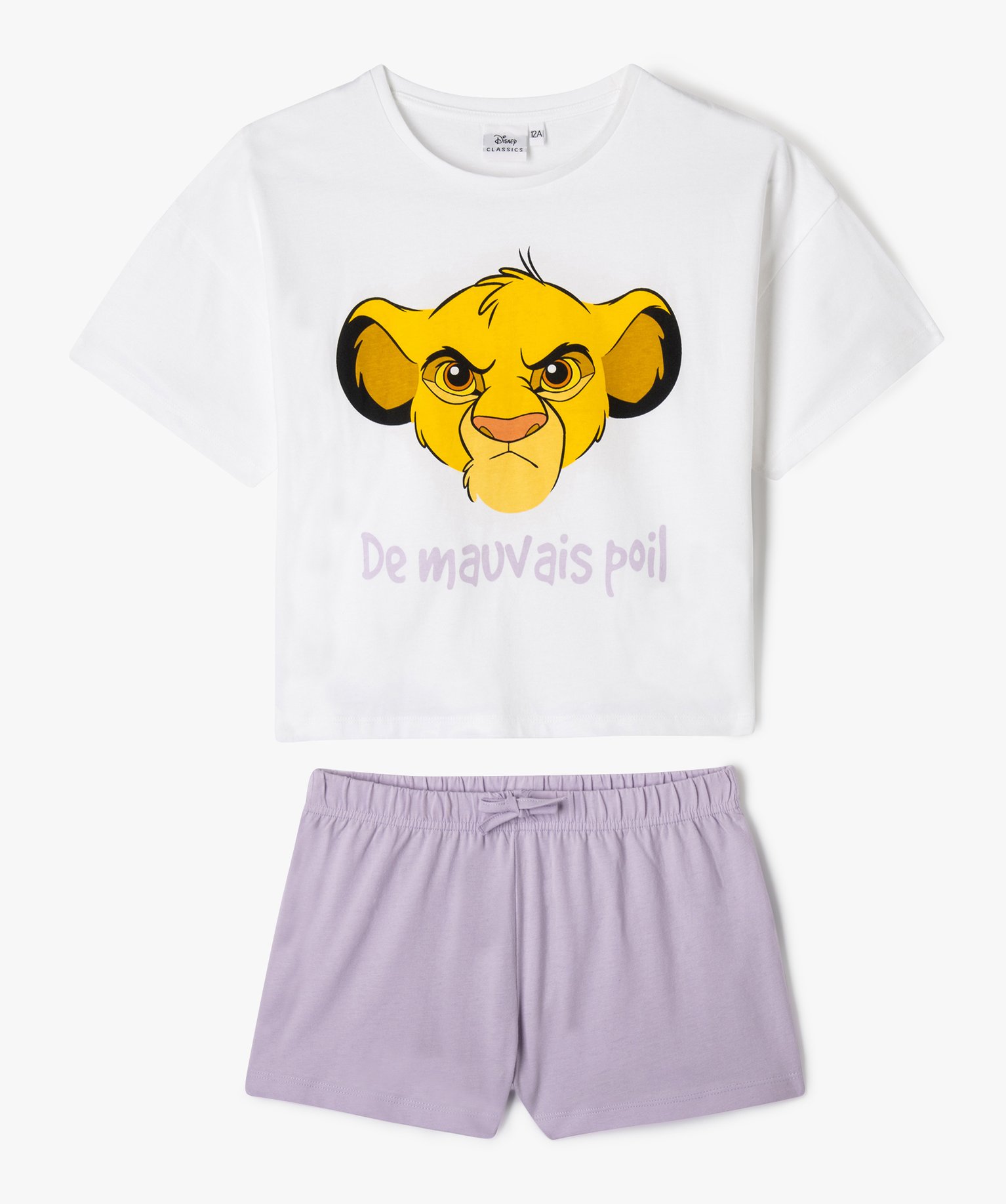 Pyjashort imprimé Simba fille - Disney Le Roi Lion - ROI LION