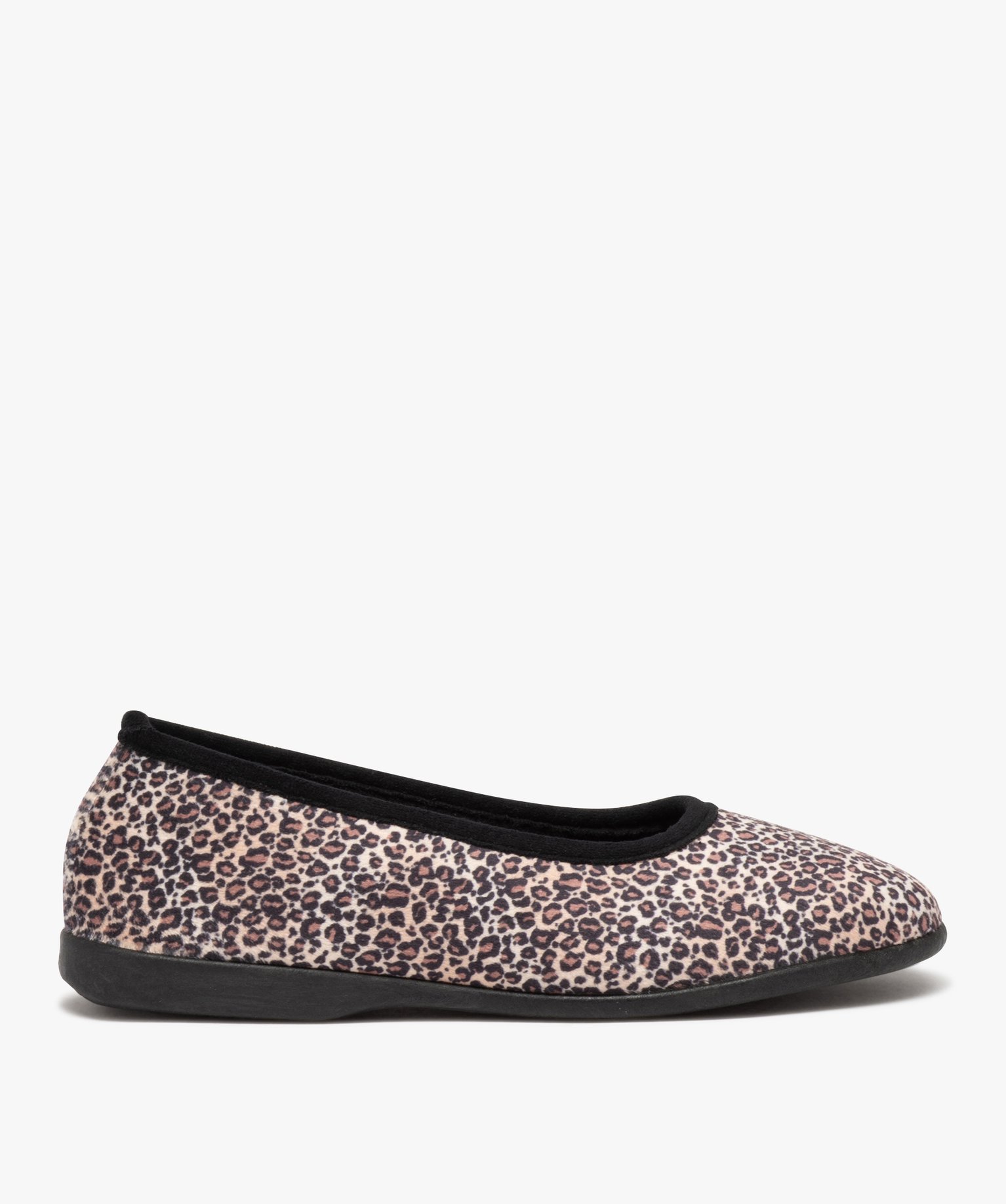 Chaussons femme ballerines en velours léopard - 36 - imprime - GEMO