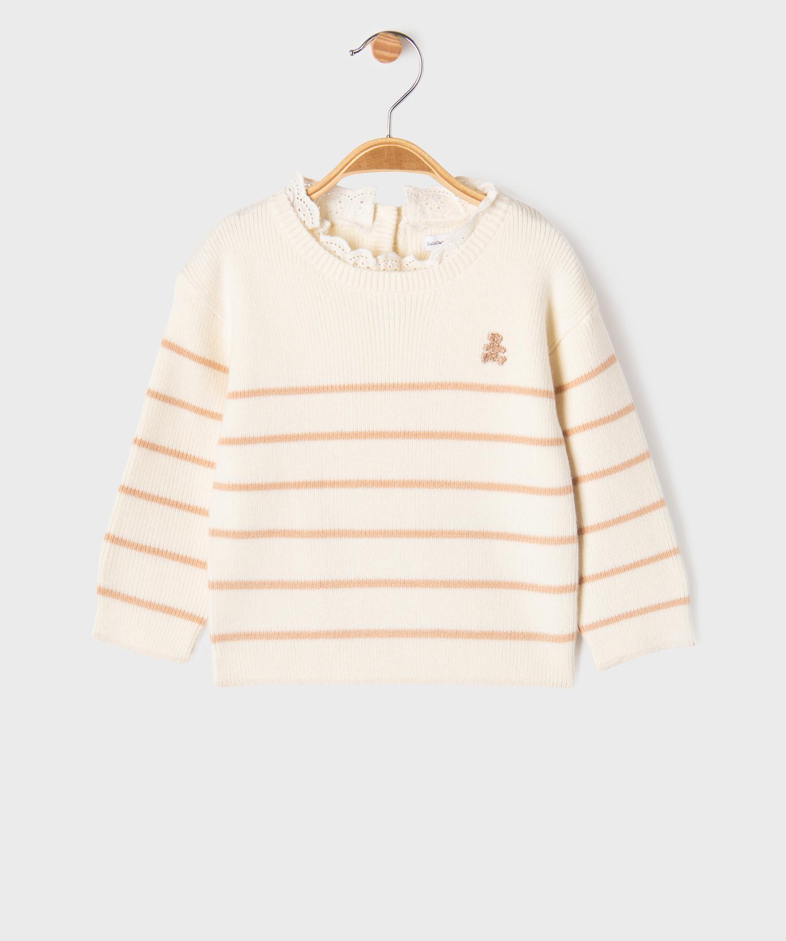 LZPCarra - Sweat à Capuche Bébé Fille Avec Jupe Arrière Rayée - Imprimé Girafe - Col Dentelle - Manches Longues - Taille 0-2 Ans