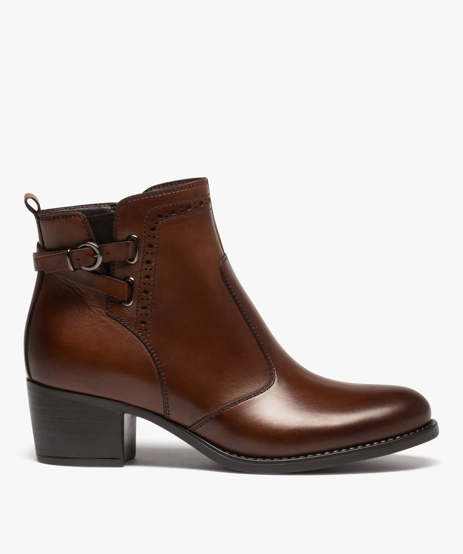 bottine bout carré femme