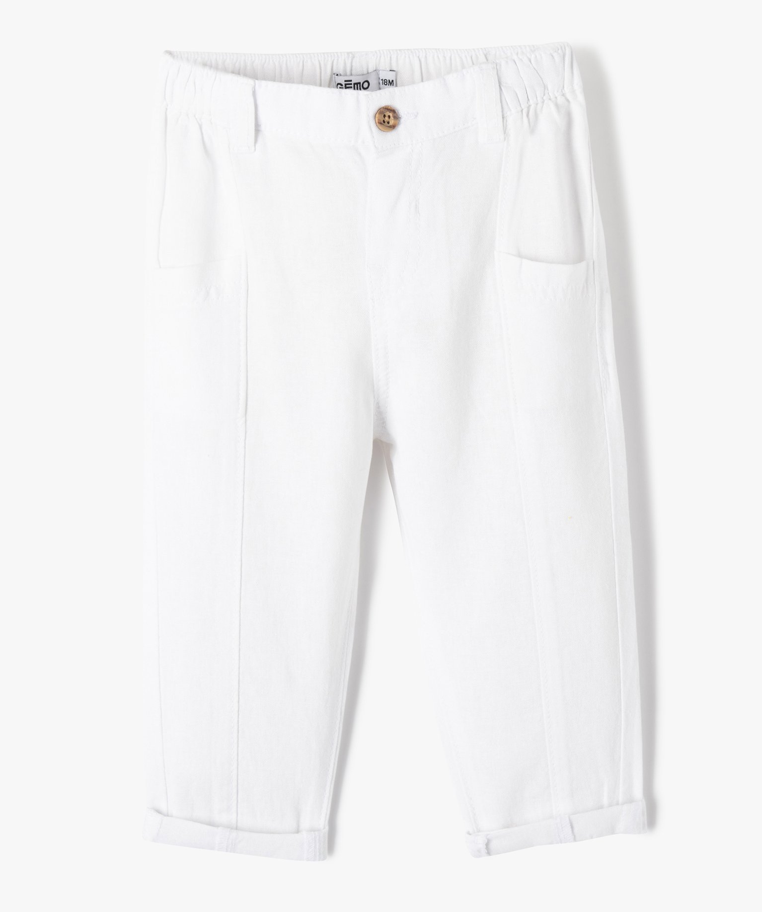 Pantalon Jogging Lin Enfant - Taille élastique, Unisexe - Pour Garçon/fille Printemps-été