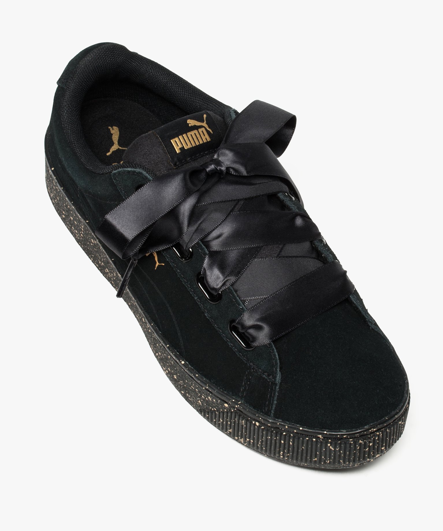 Baskets à plateforme en cuir - Puma Vikky Platform Ribbon | GEMO