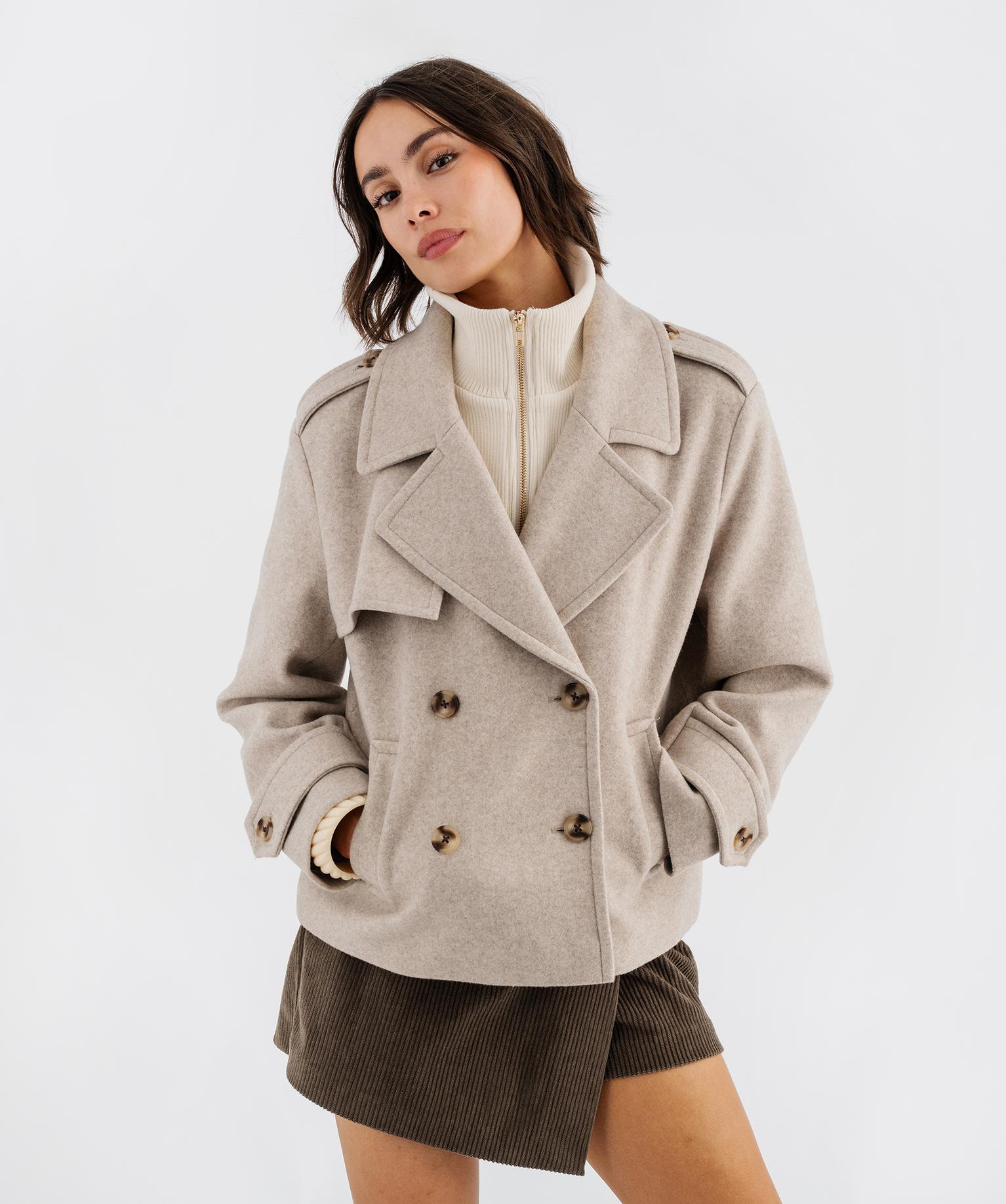 Manteau court croisé femme - LuluCastagnette - LULUCASTAGNETTE Manteau court croisé femme - LuluCastagnette - LULUCASTAGNETTE