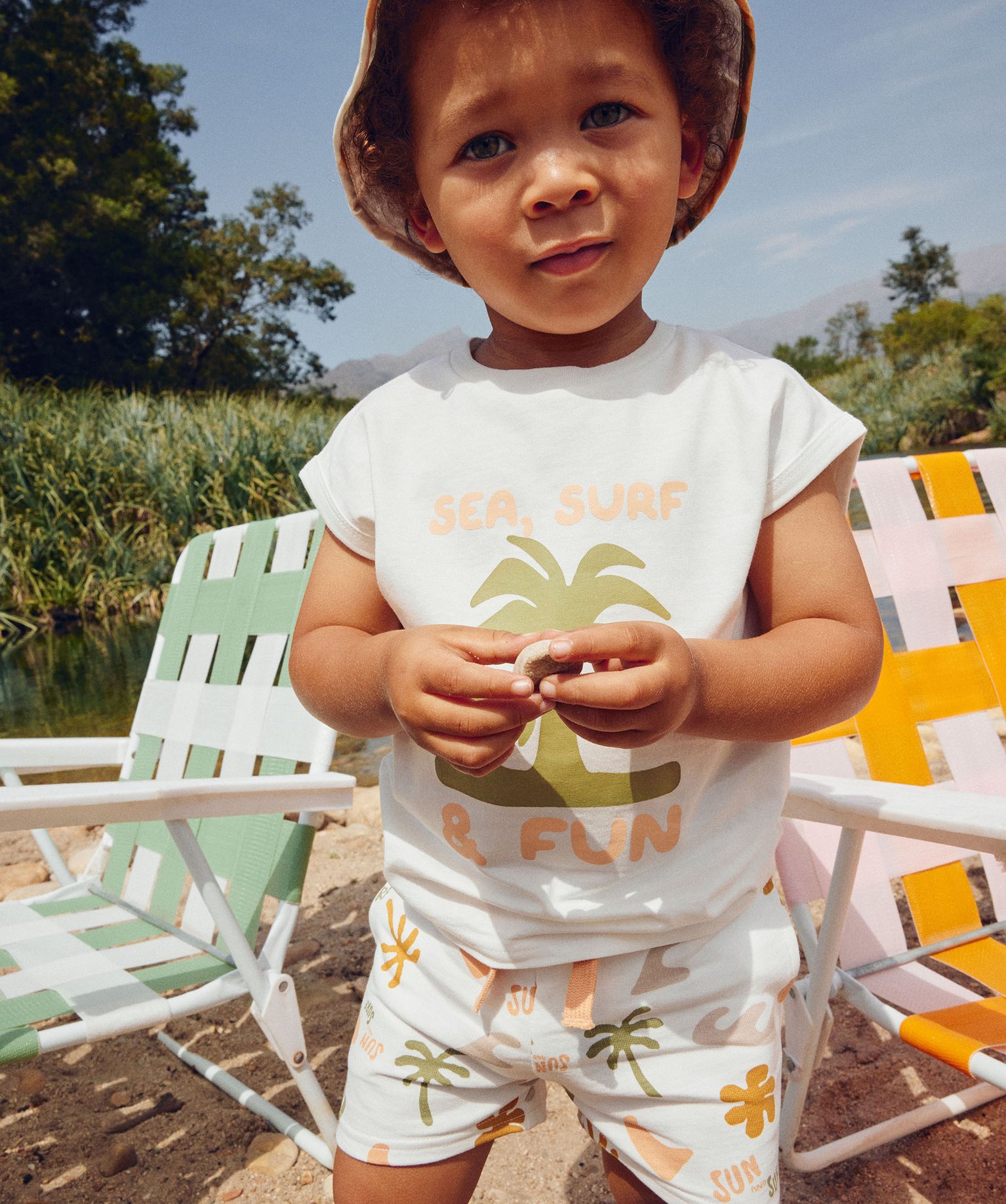Tee-shirt avec motif estival bébé garçon - 6M - ecru - GEMO