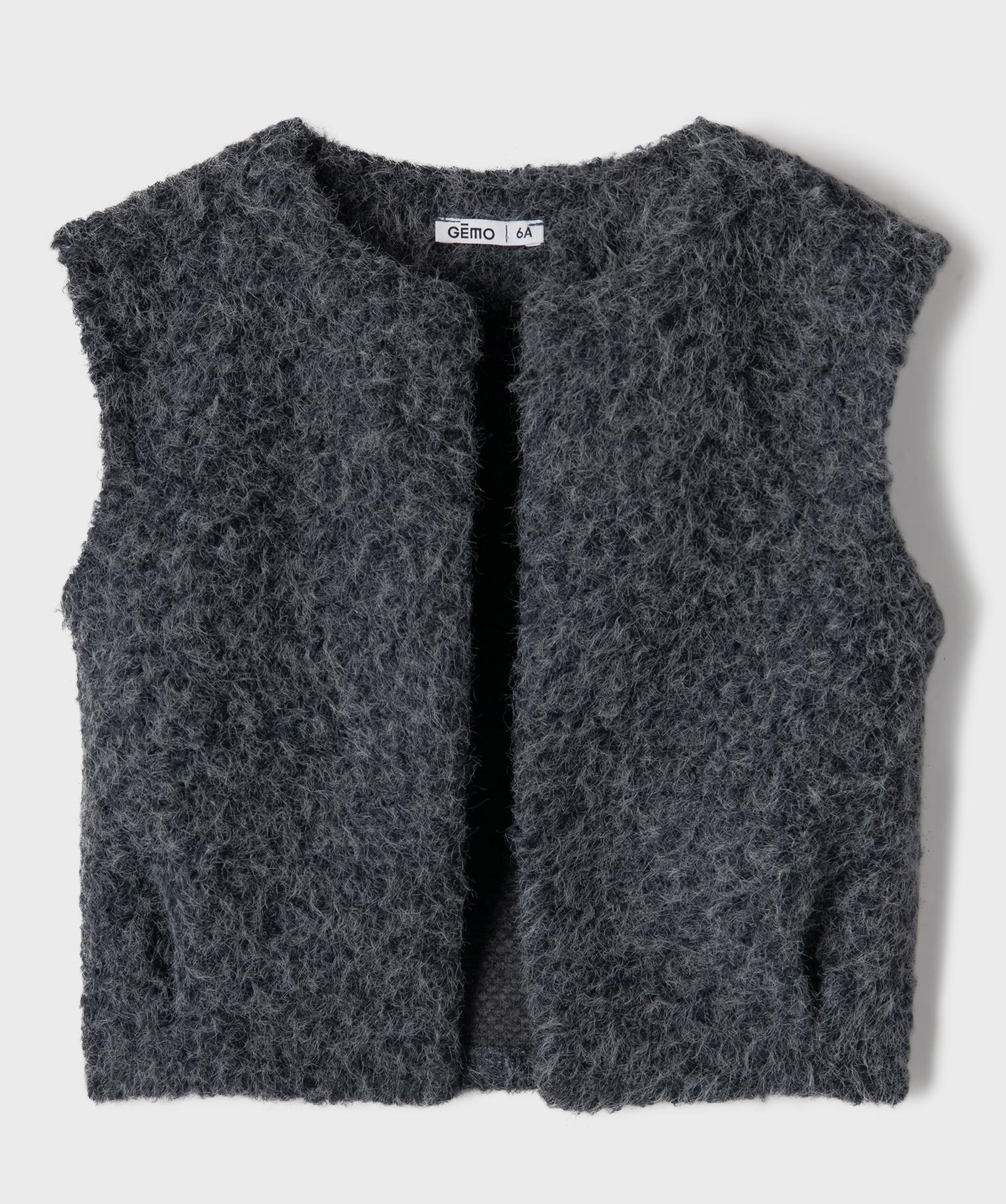 Gilet sans manches fille - 4A - gris fonce - GEMO