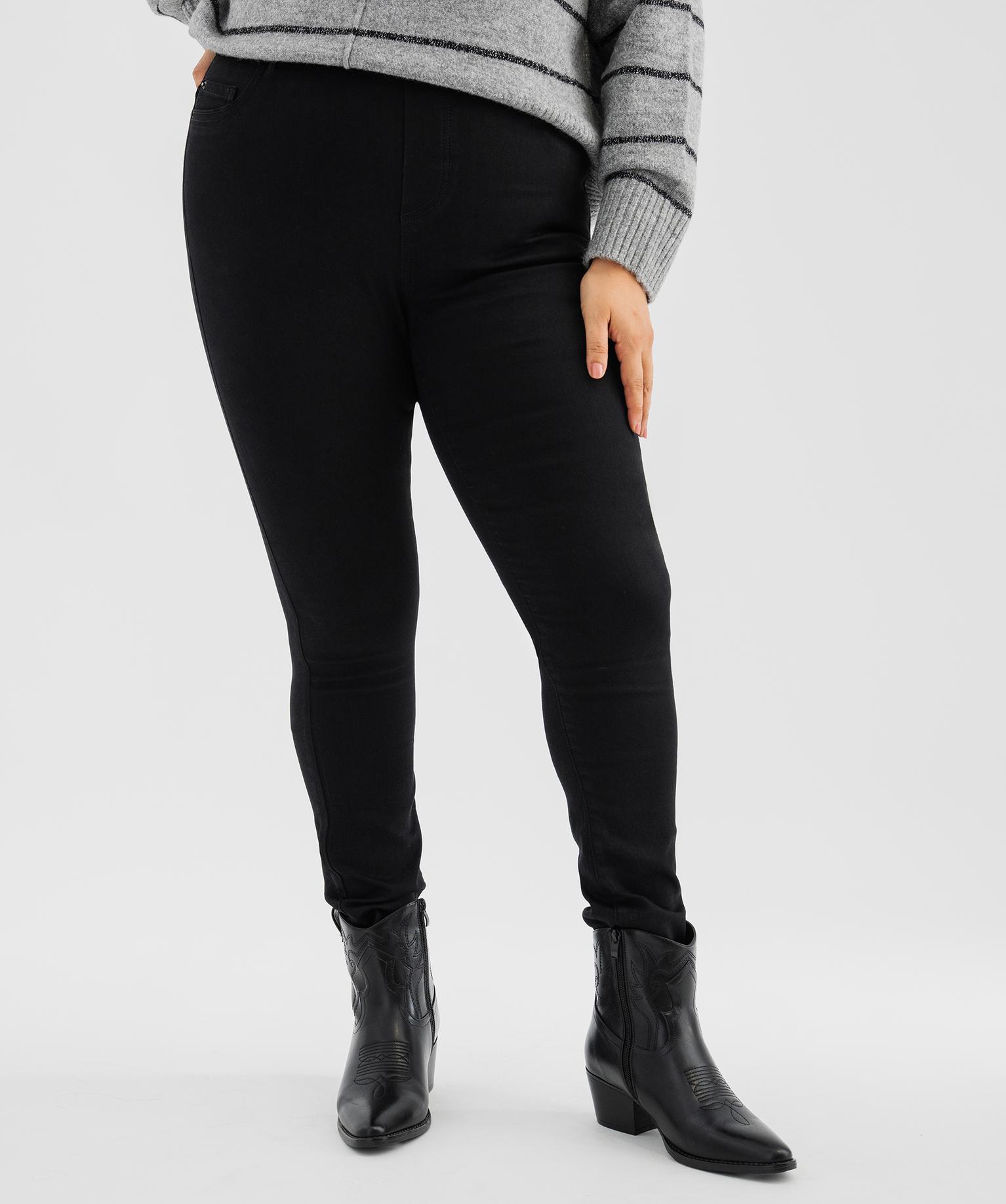 Jegging avec taille ajustable femme grande taille - 46-48/XL - noir standard - GEMO