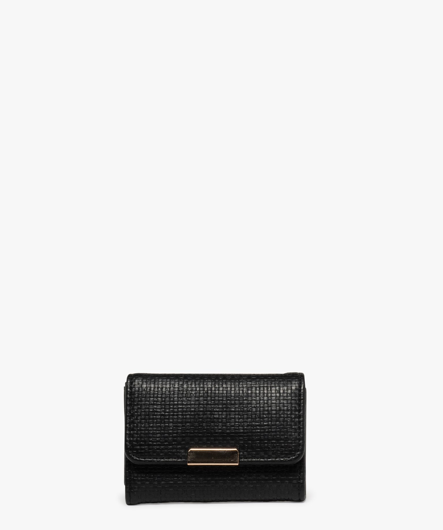 Porte-monnaie à rabat pressionné femme - TU - noir standard - GEMO