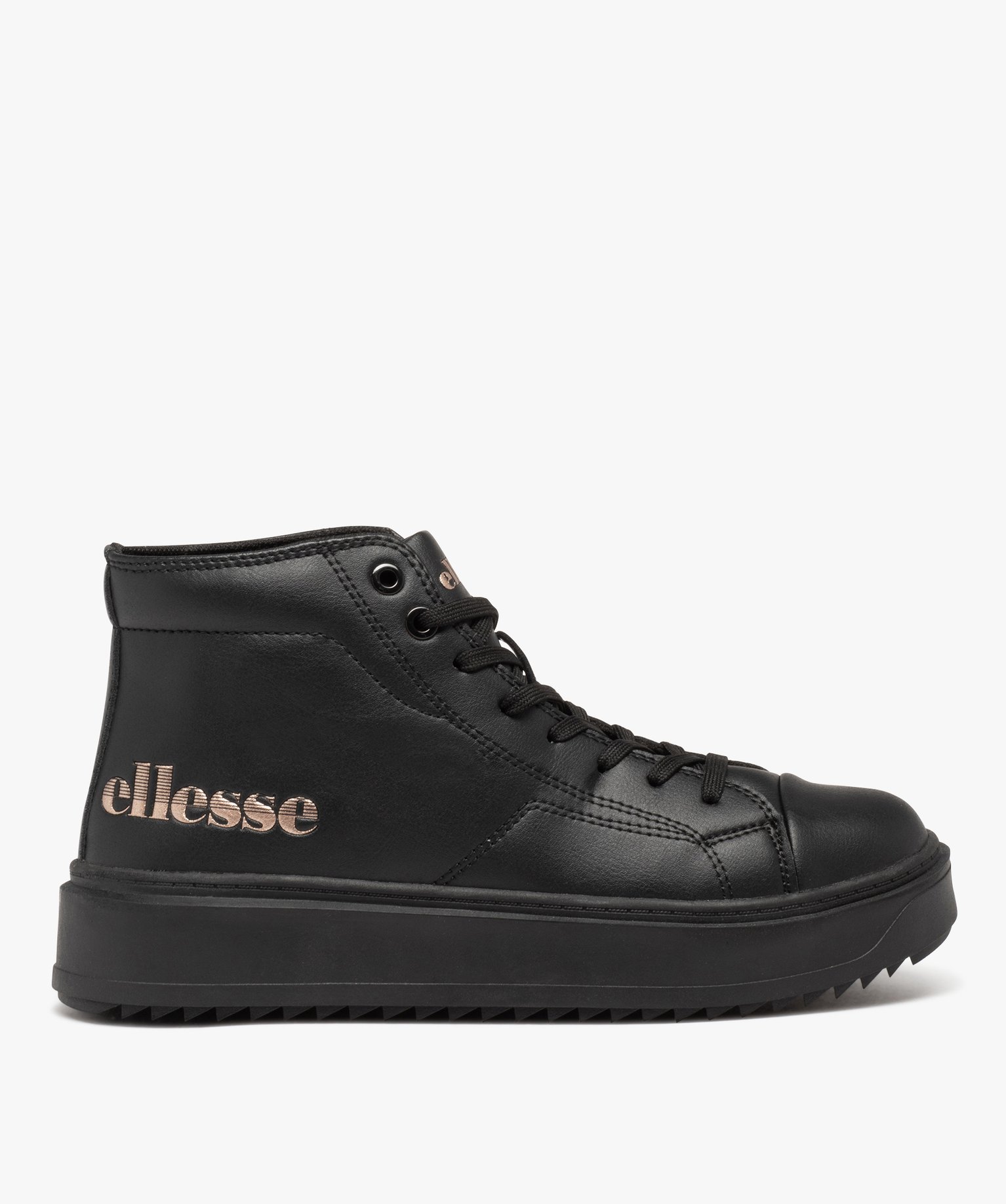 Baskets femme mid-cut unies à lacets - Ellesse - 39 - noir - ELLESSE