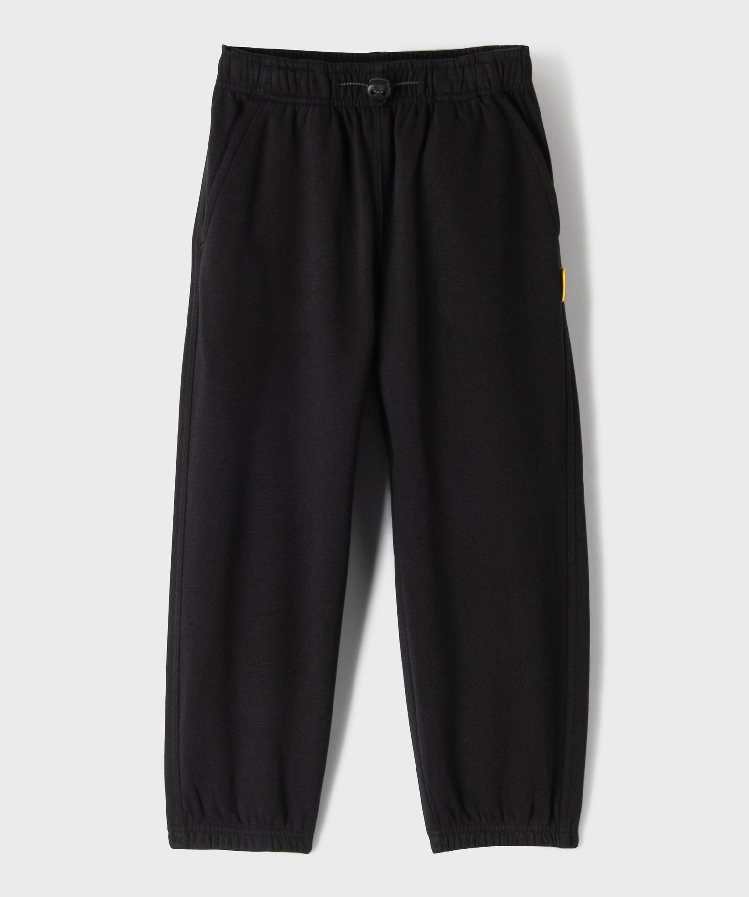 Pantalon de jogging en molleton coupe confortable et taille élastiquée garçon - 7A - noir standard - GEMO