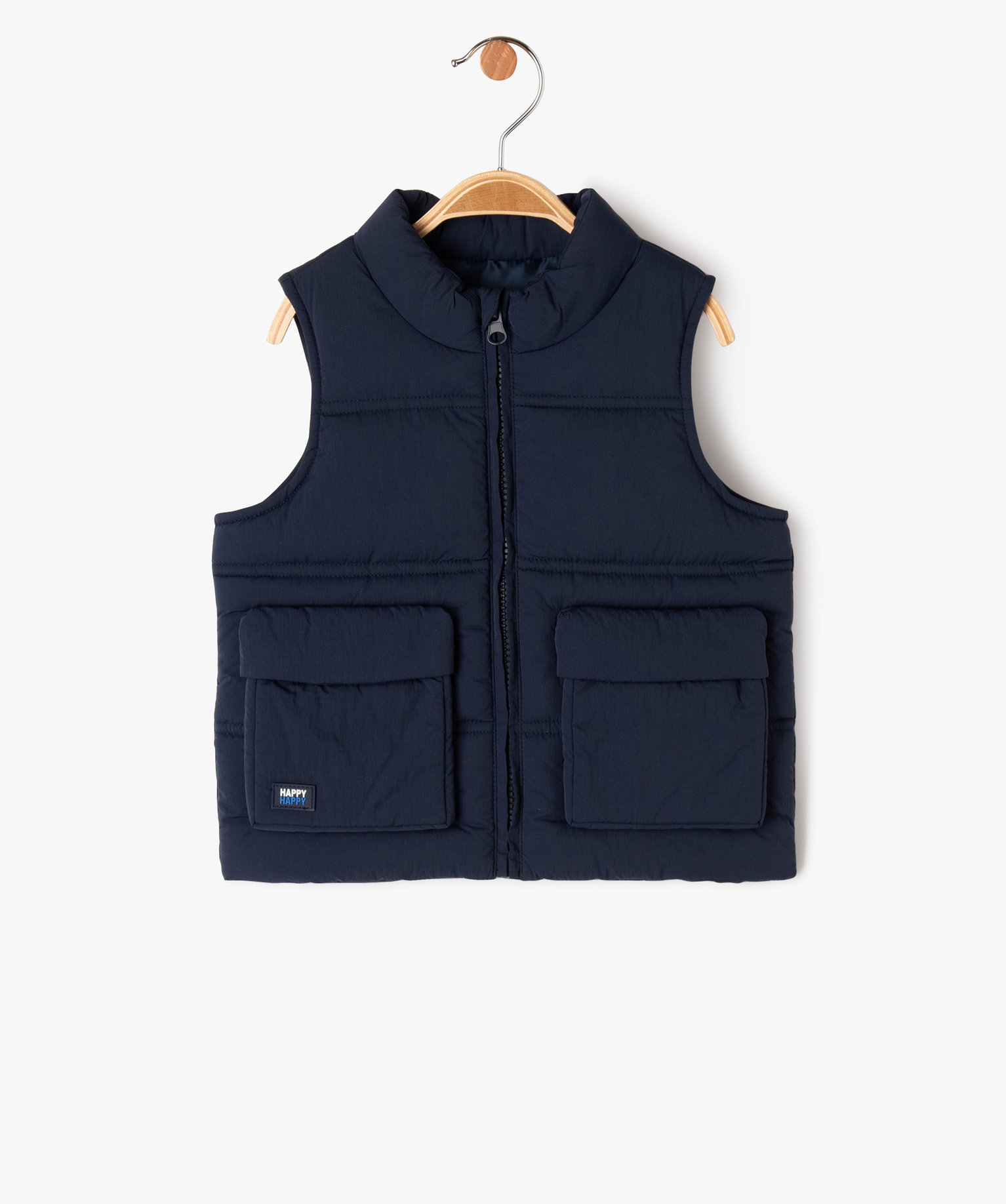 Doudoune sans manches à poches plaquées bébé garçon - 18M - marine - GEMO