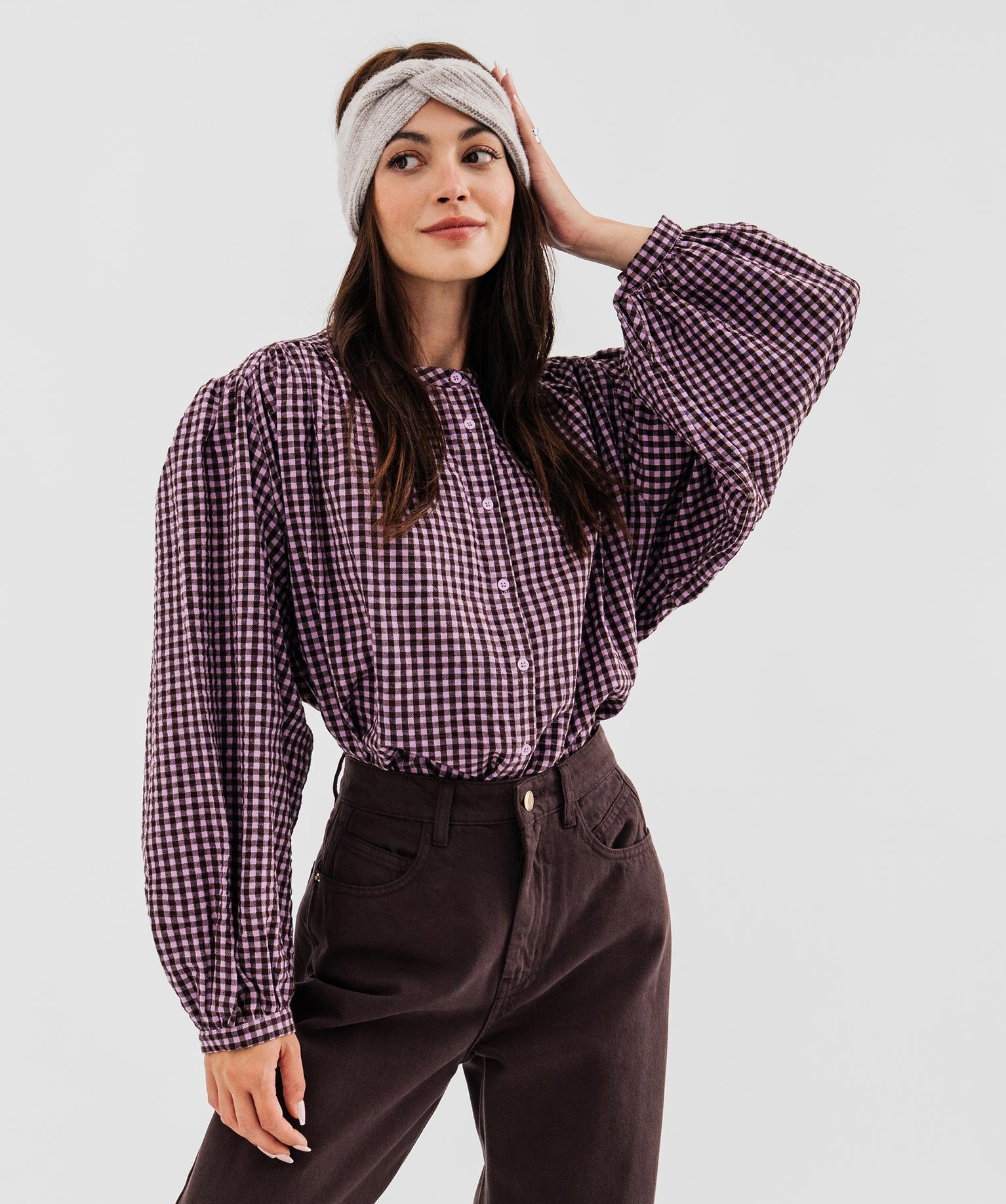 Blouse manches bouffantes femme - 42-44/L - marron chine - GEMO