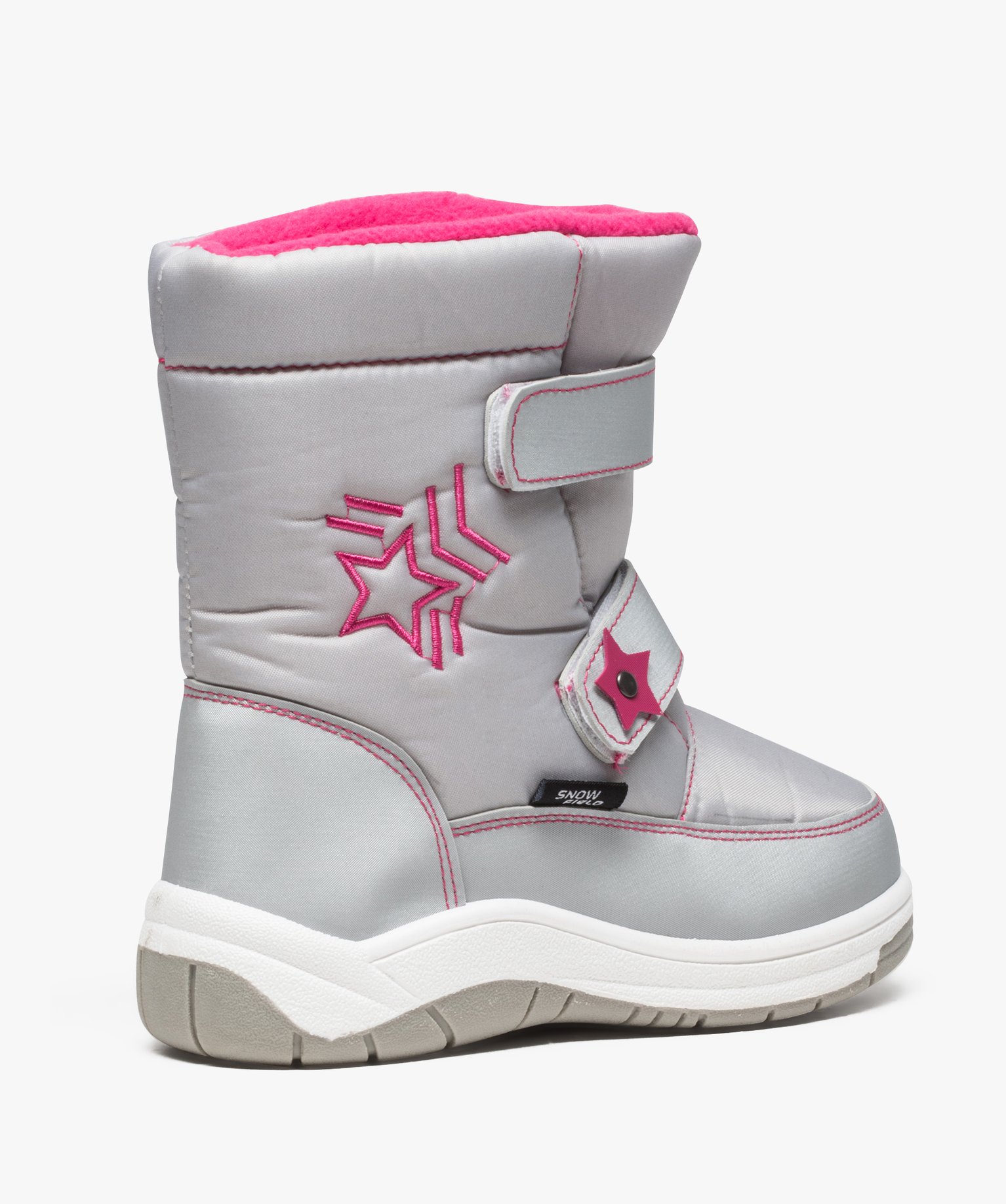 Bottes apres ski fille avec fermeture scratch gris GEMO